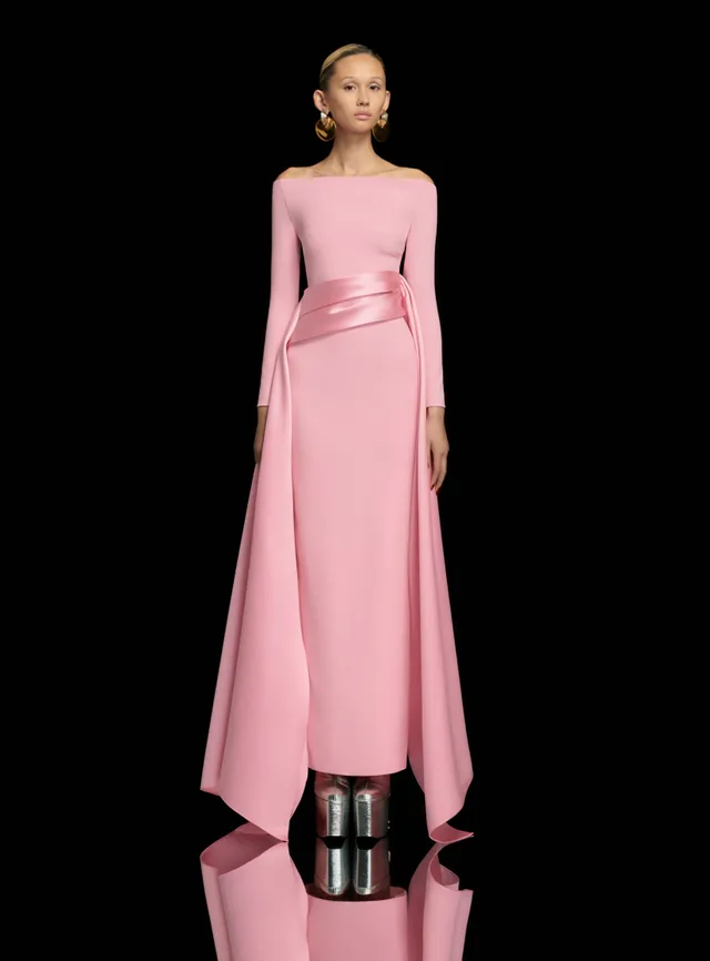 Solace London The Irma Maxi sukienka jasnoróżowa długa