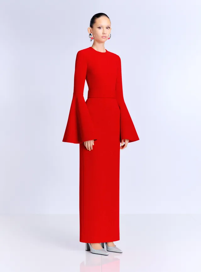 SOLACE LONDON Theia sukienka wieczorowa czerwona maxi