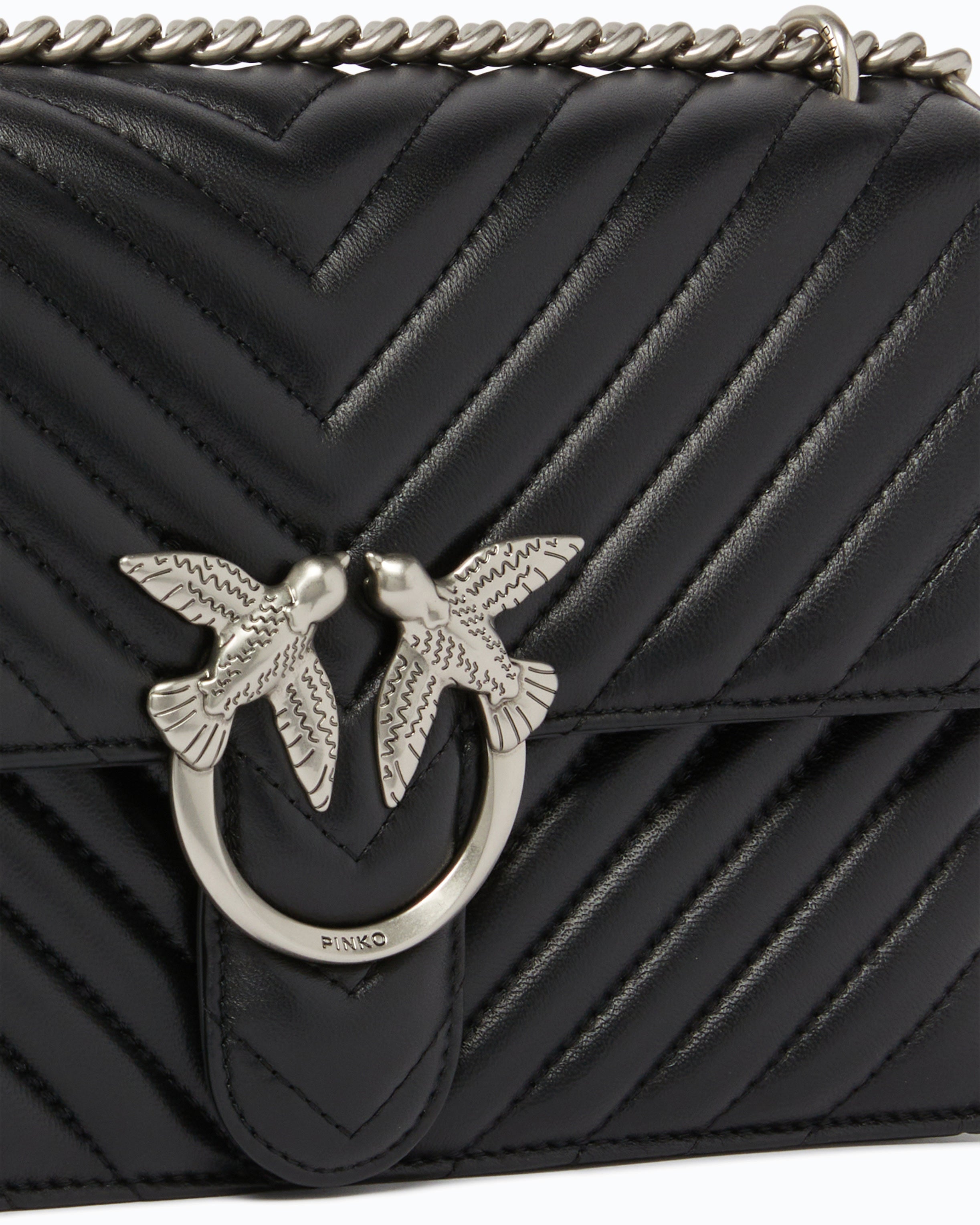 Pinko Love Bag One Classic torebka pikowana czarna