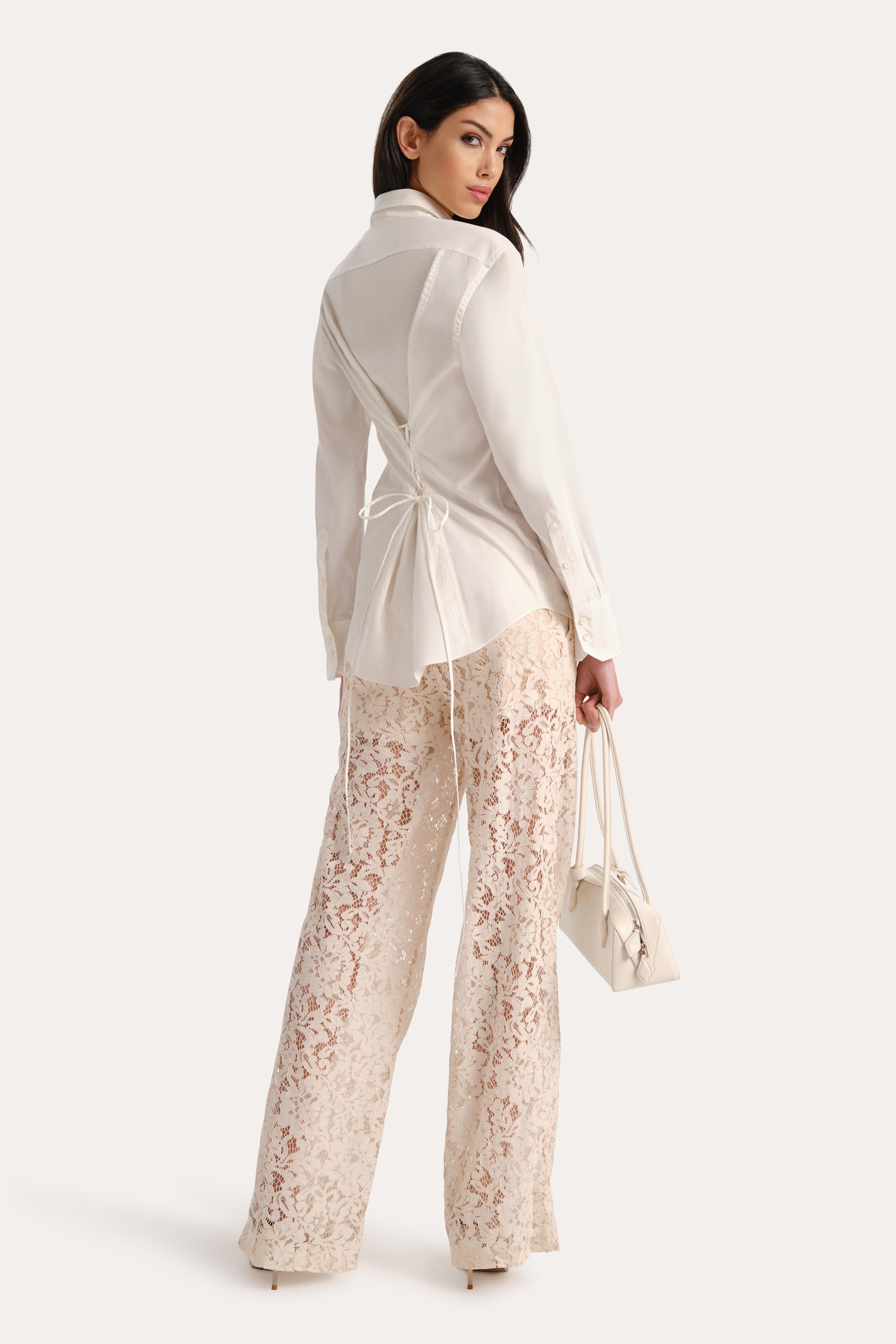 Elie Tahari Mari koszula White bawełniana