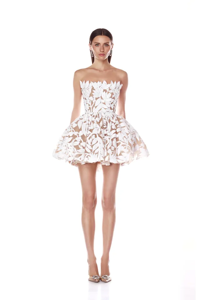 Bronx and Banco Chloe Strapless Mini Dress sukienka mini gorsetowa