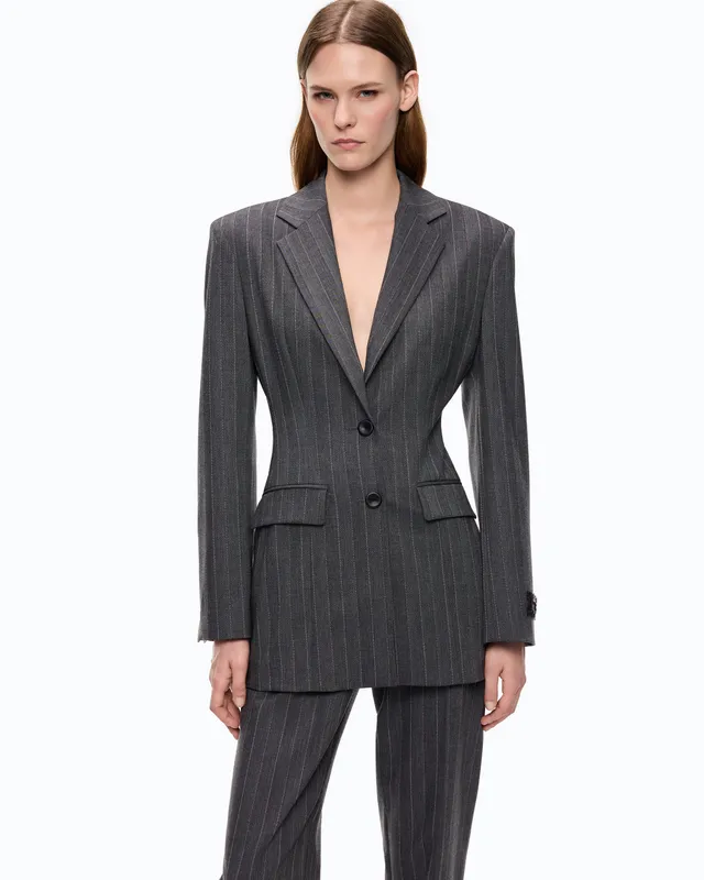 Pinko Gilia Jacket żakiet wełniany w prążek