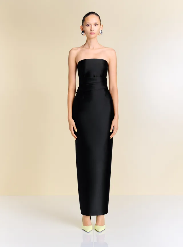 Solace London The Ingrid sukienka wieczorowa czarna maxi