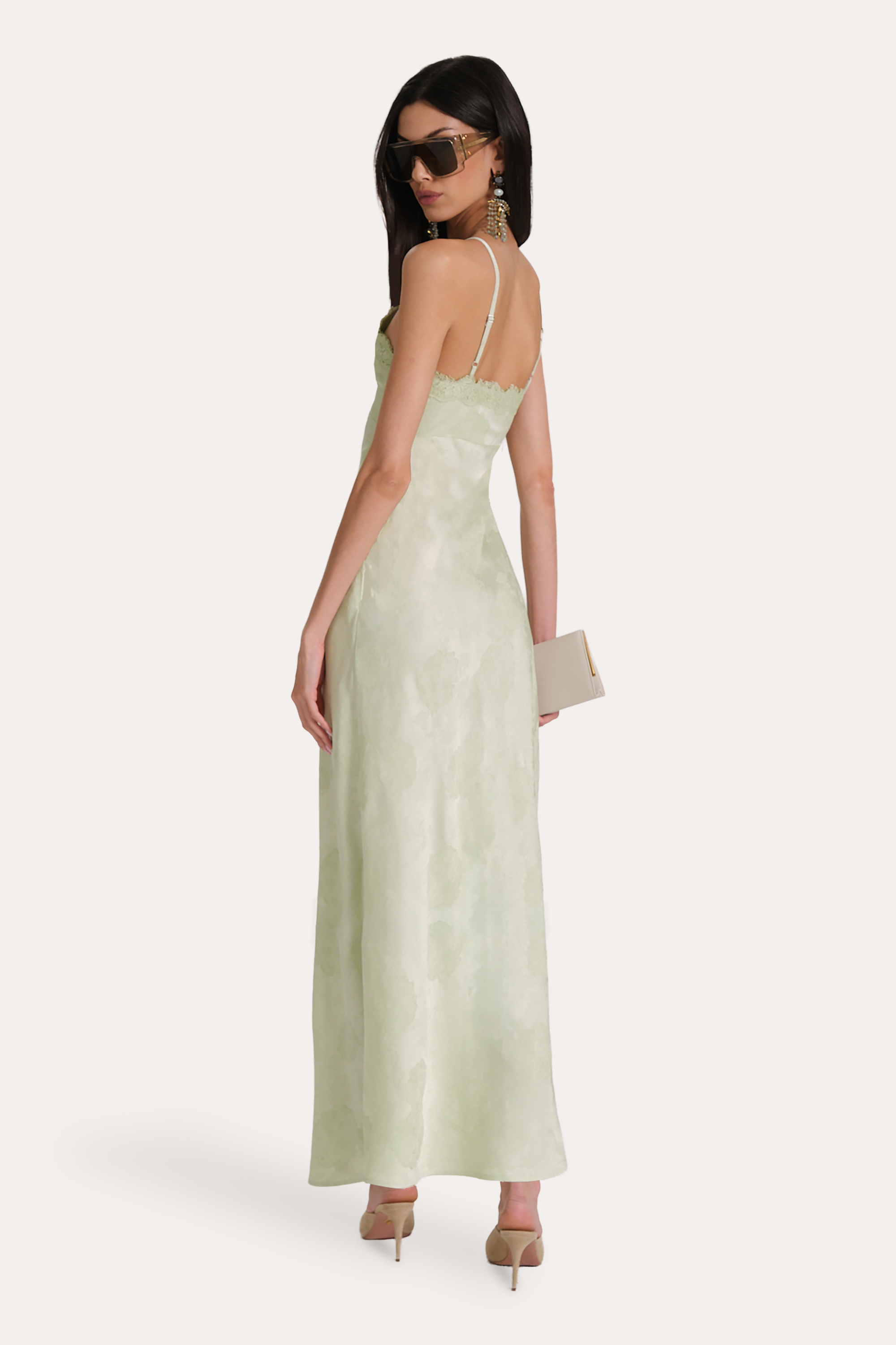 Elie Tahari Savannah Dress sukienka Sage Mist żakardowa