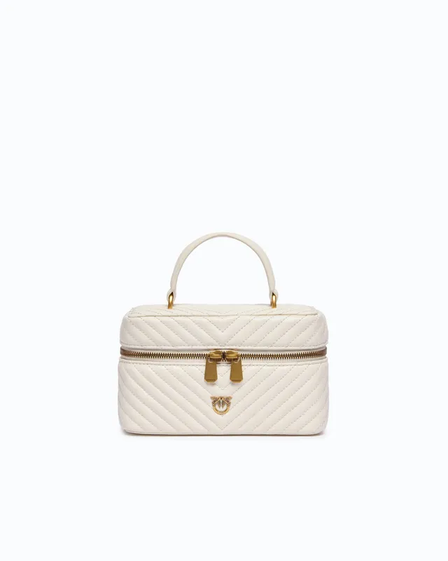 Pinko Vanity Soft Mini kosmetyczka biała skóra