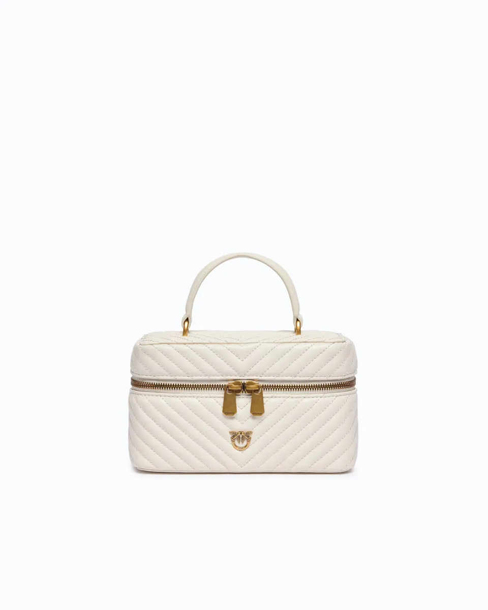 Pinko Vanity Soft Mini kosmetyczka biała skóra