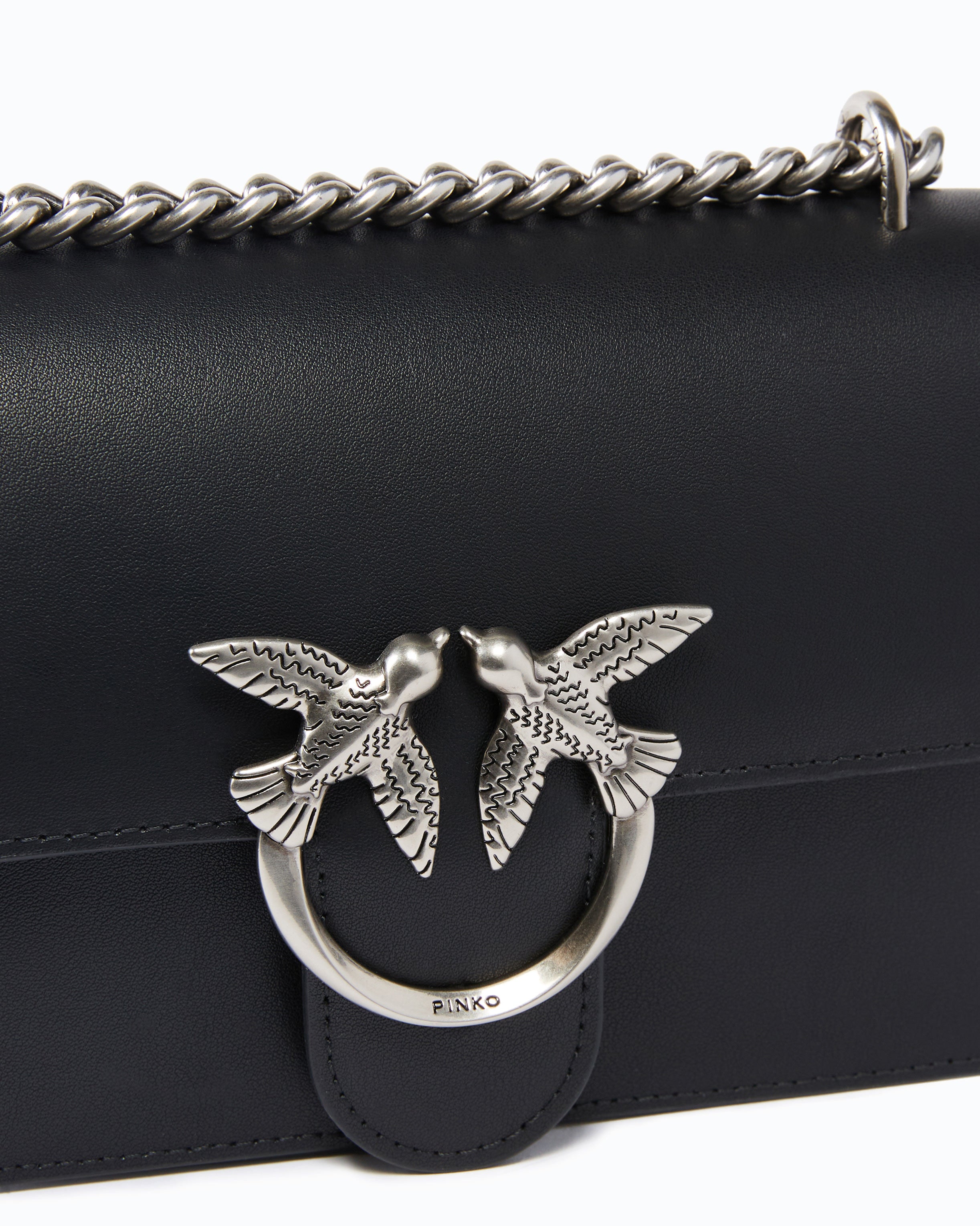 Pinko Mini Love Bag One Simply torebka czarna skóra