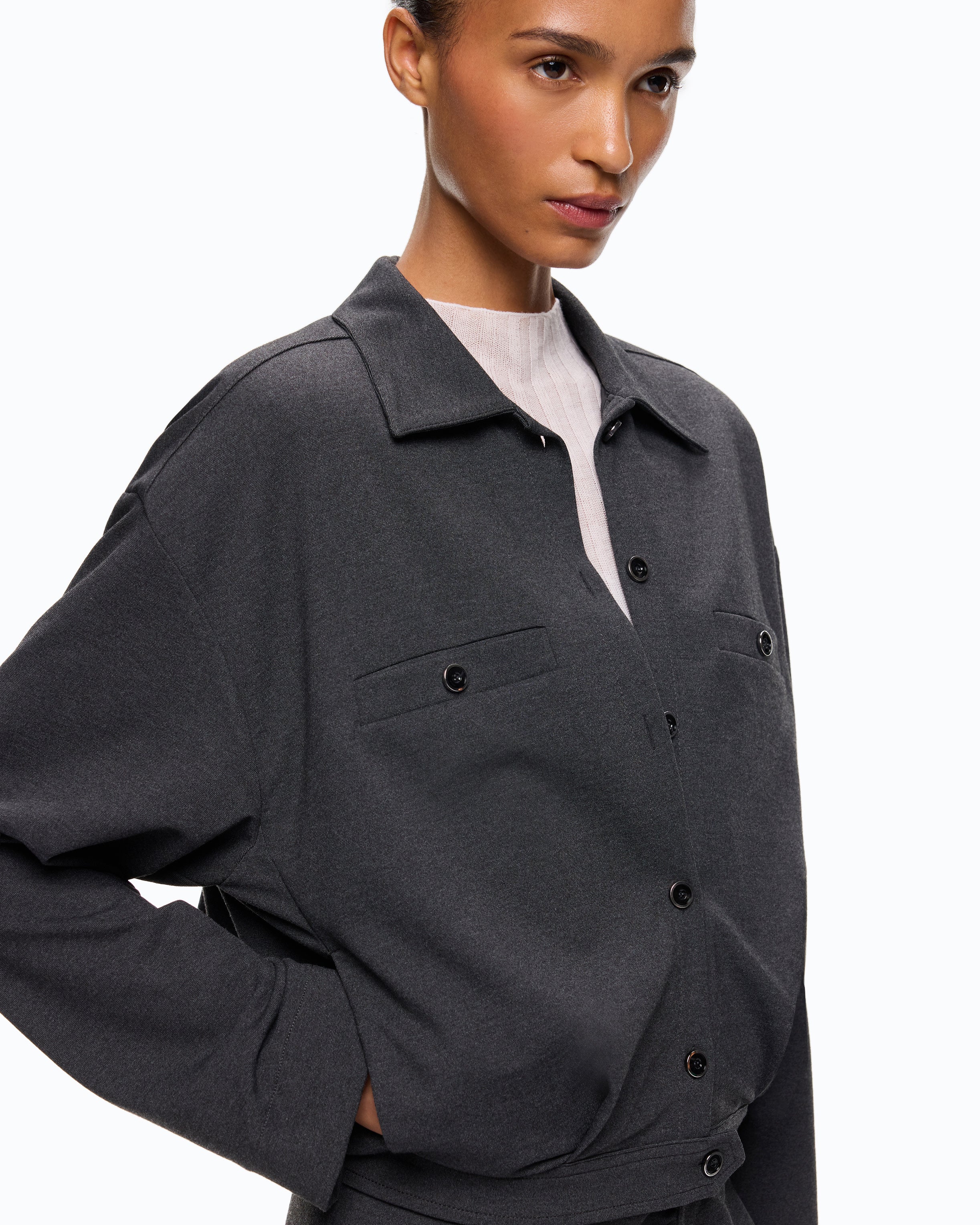 Pinko Caprifoglio Jacket kurtka koszulowa szara
