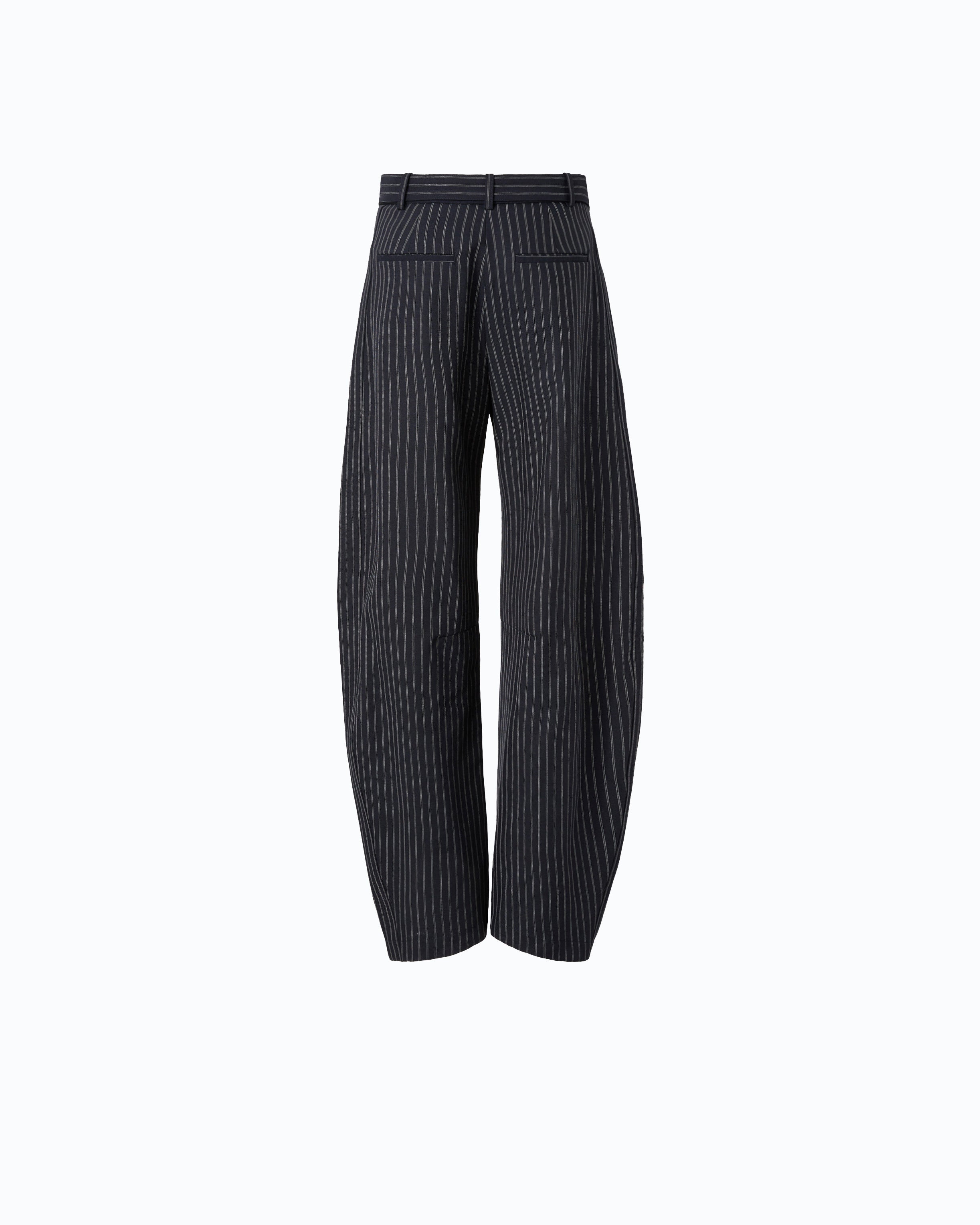 Pinko Liquore Pants spodnie balloon w prążek niebieskie