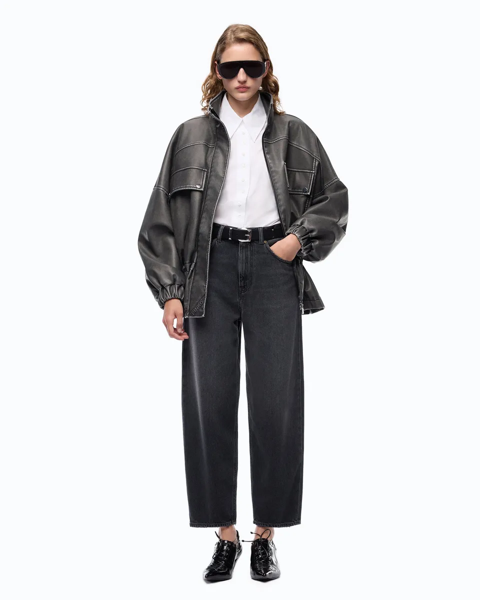 Pinko Estelle Egg jeans balloon czarne