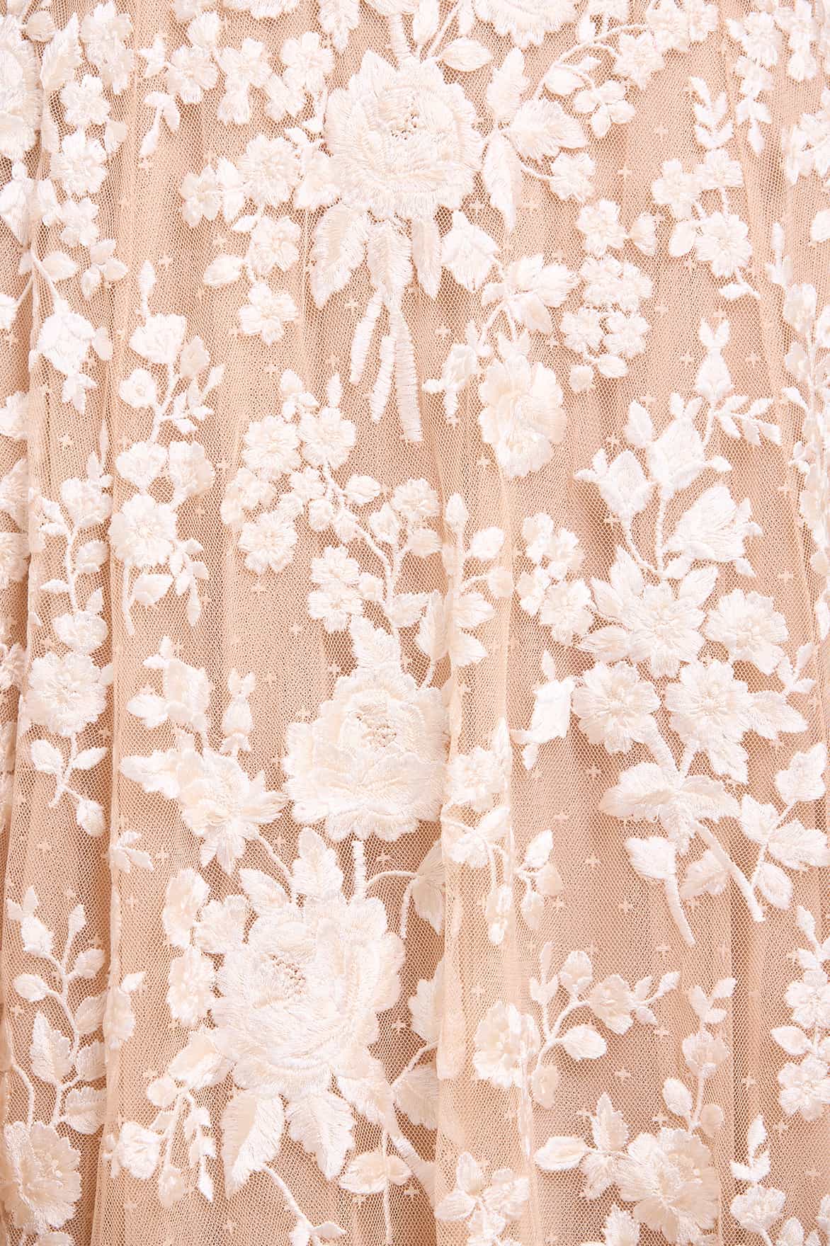 Needle & Thread Rosa Scoop Neck Ankle Gown sukienka beżowa
