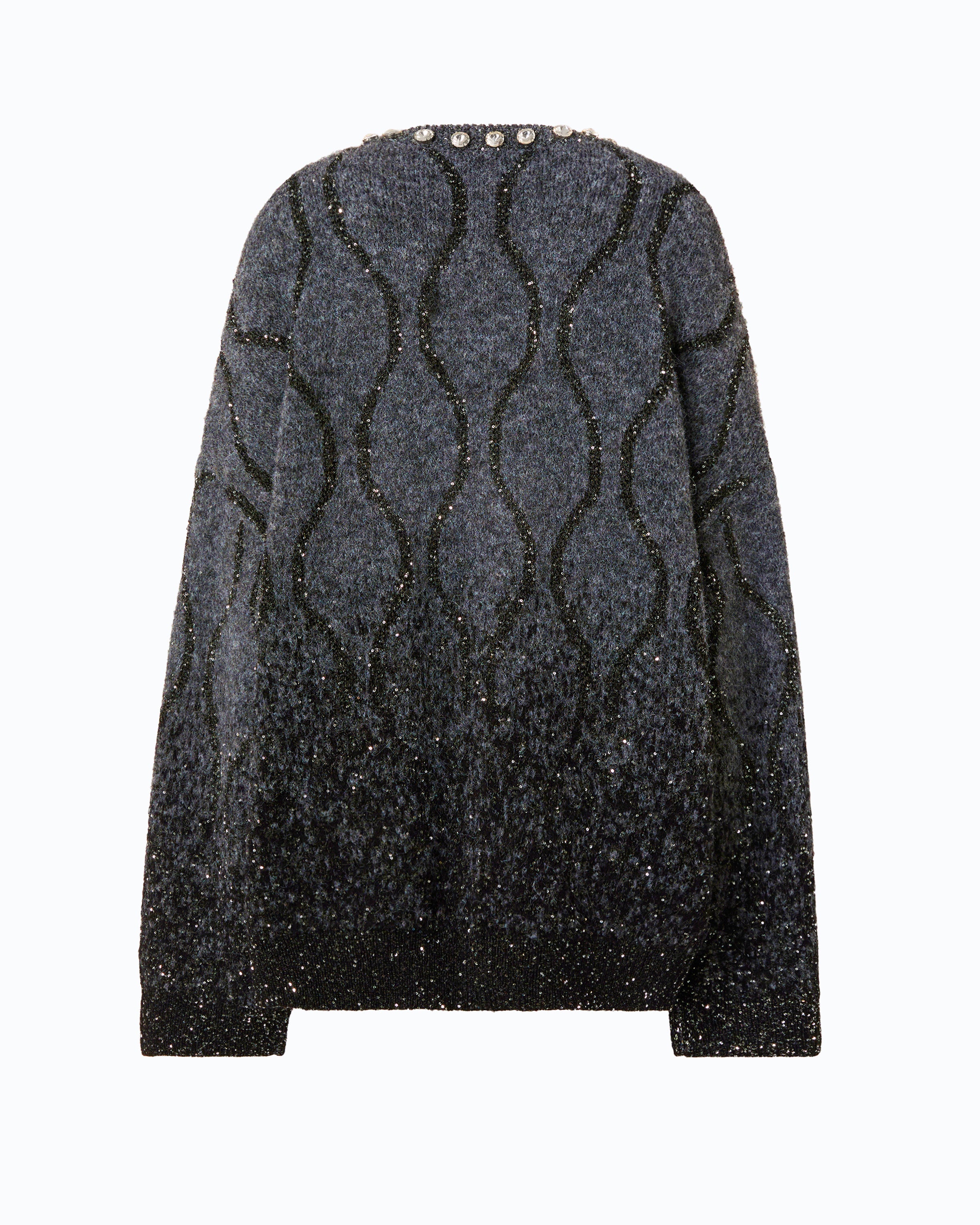 Pinko Renault sweter czarny z cekinami