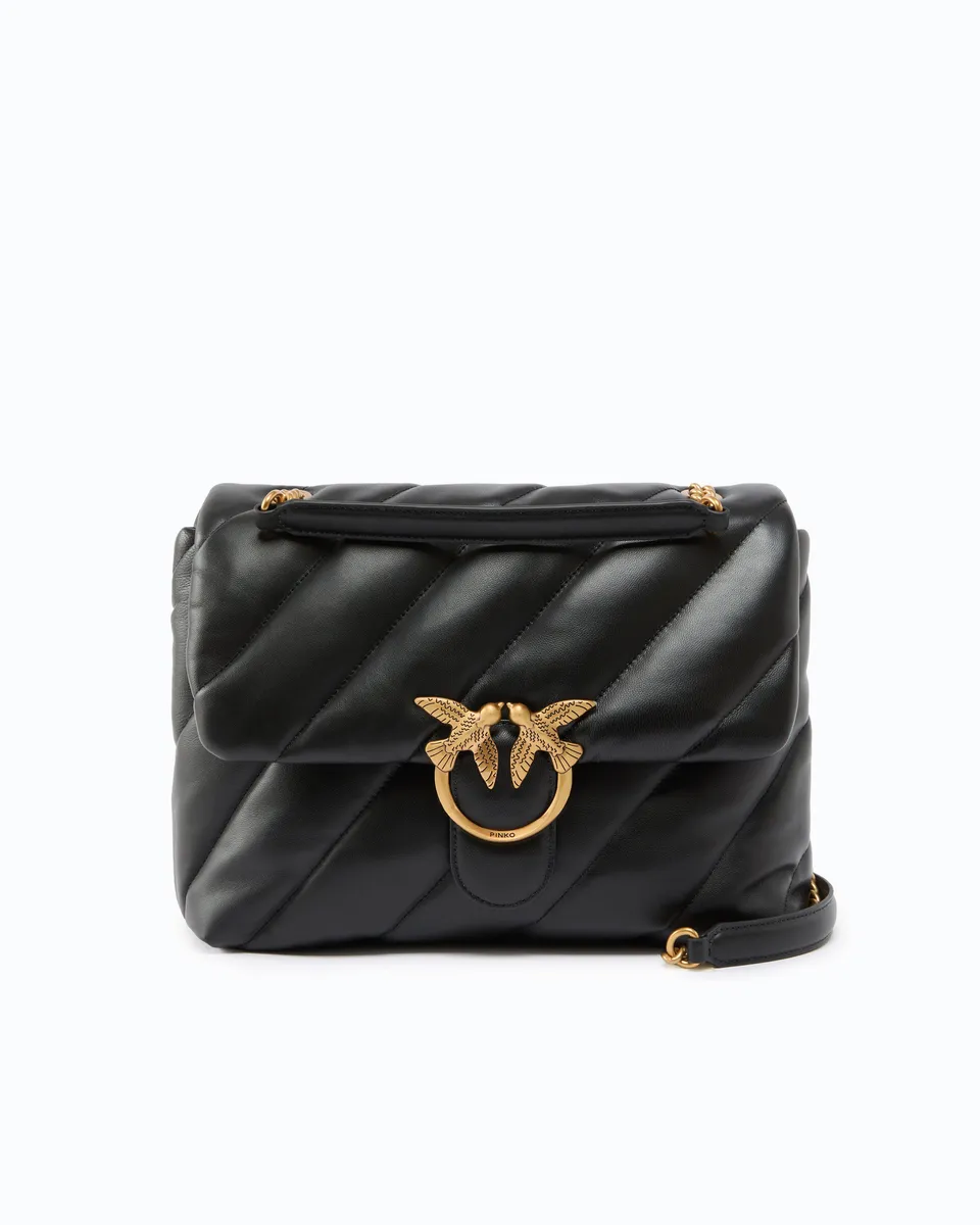 Pinko Big Love Bag Puff Maxi Quilt torebka czarna pikowana