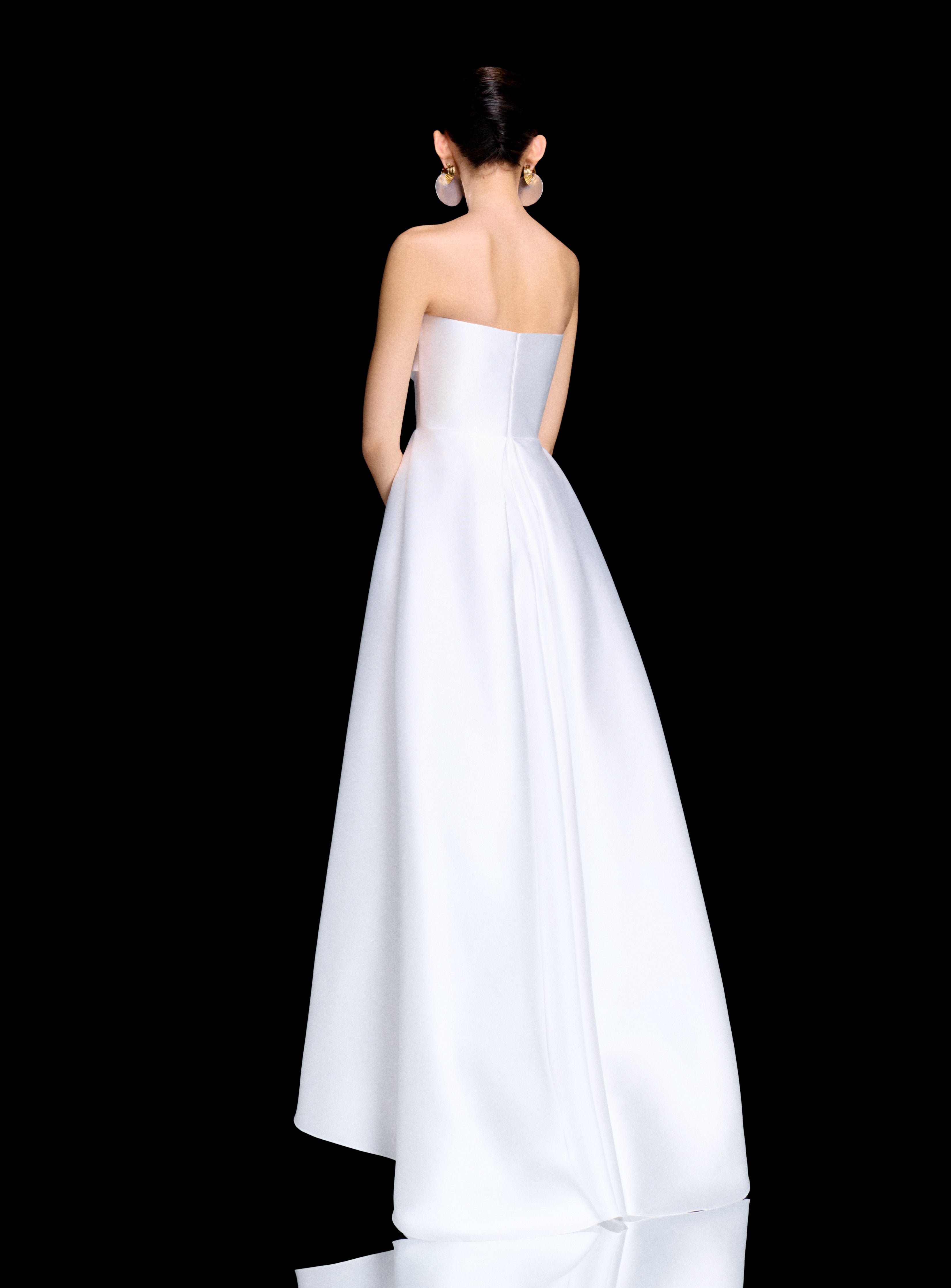 Solace London Tiffany sukienka Cream ślubna maxi