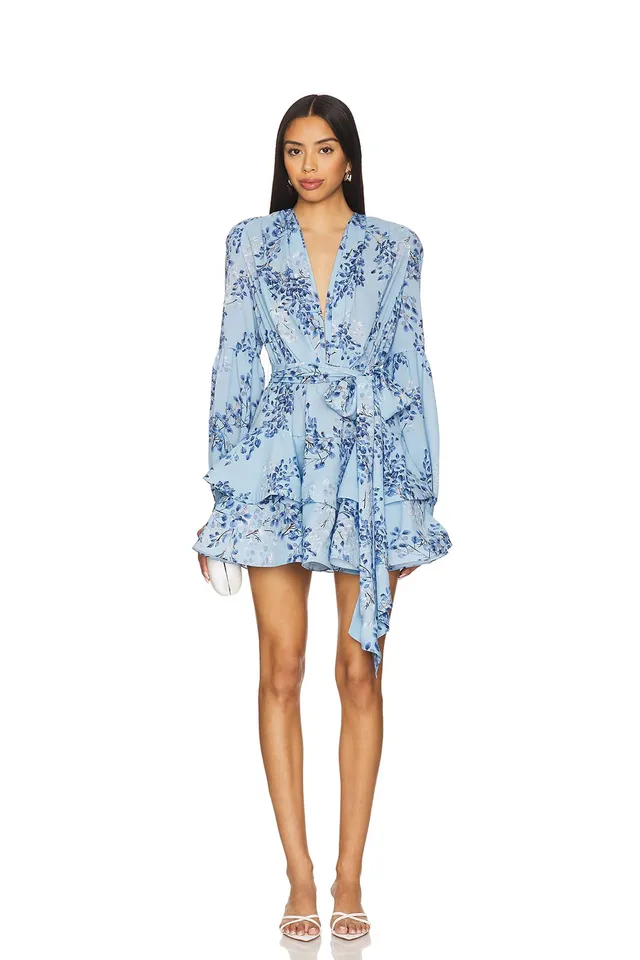 Bronx and Banco Bedouin Blue Poppy sukienka koktajlowa mini