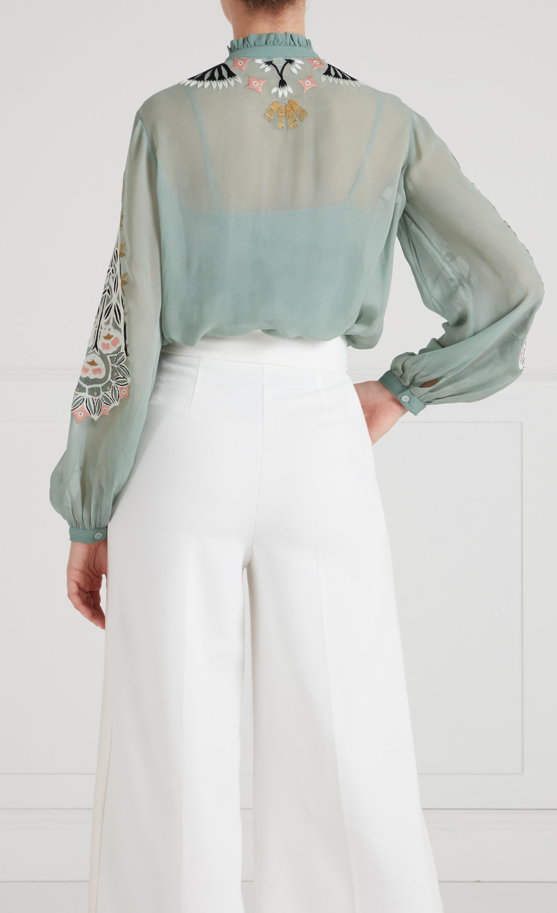 Temperley London Rosalba koszula jadeit haft