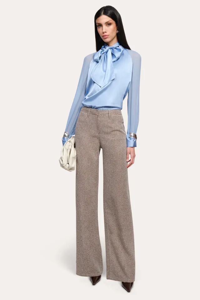 Elie Tahari Juliette spodnie boucle Brown Melange