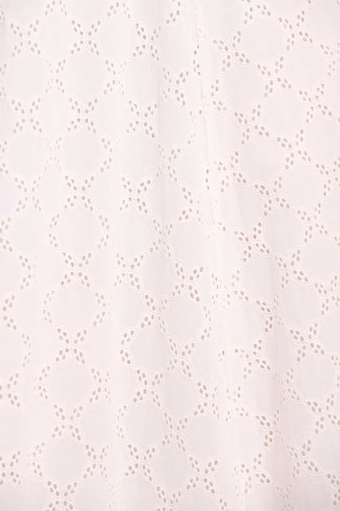 Needle & Thread Marisol Broderie Gown sukienka biała bawełniana