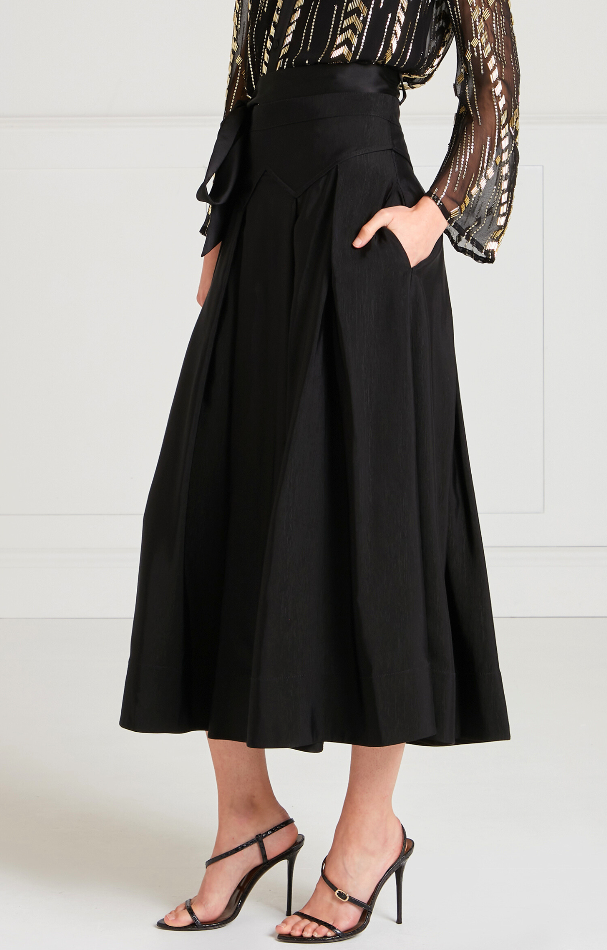 Temperley London Elodie spódnica midi czarna