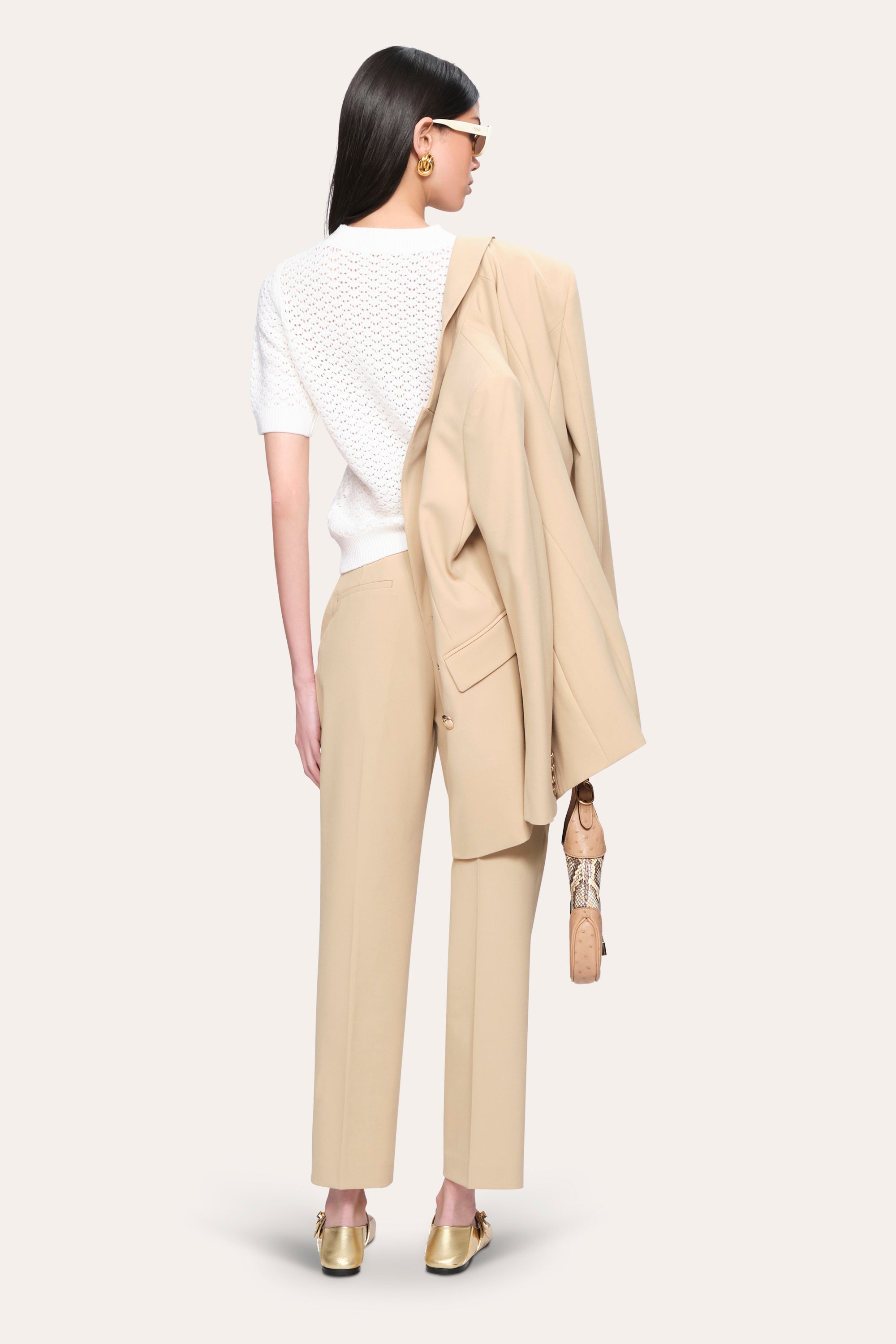 Elie Tahari Maya E85X5505 sweter biały merynos