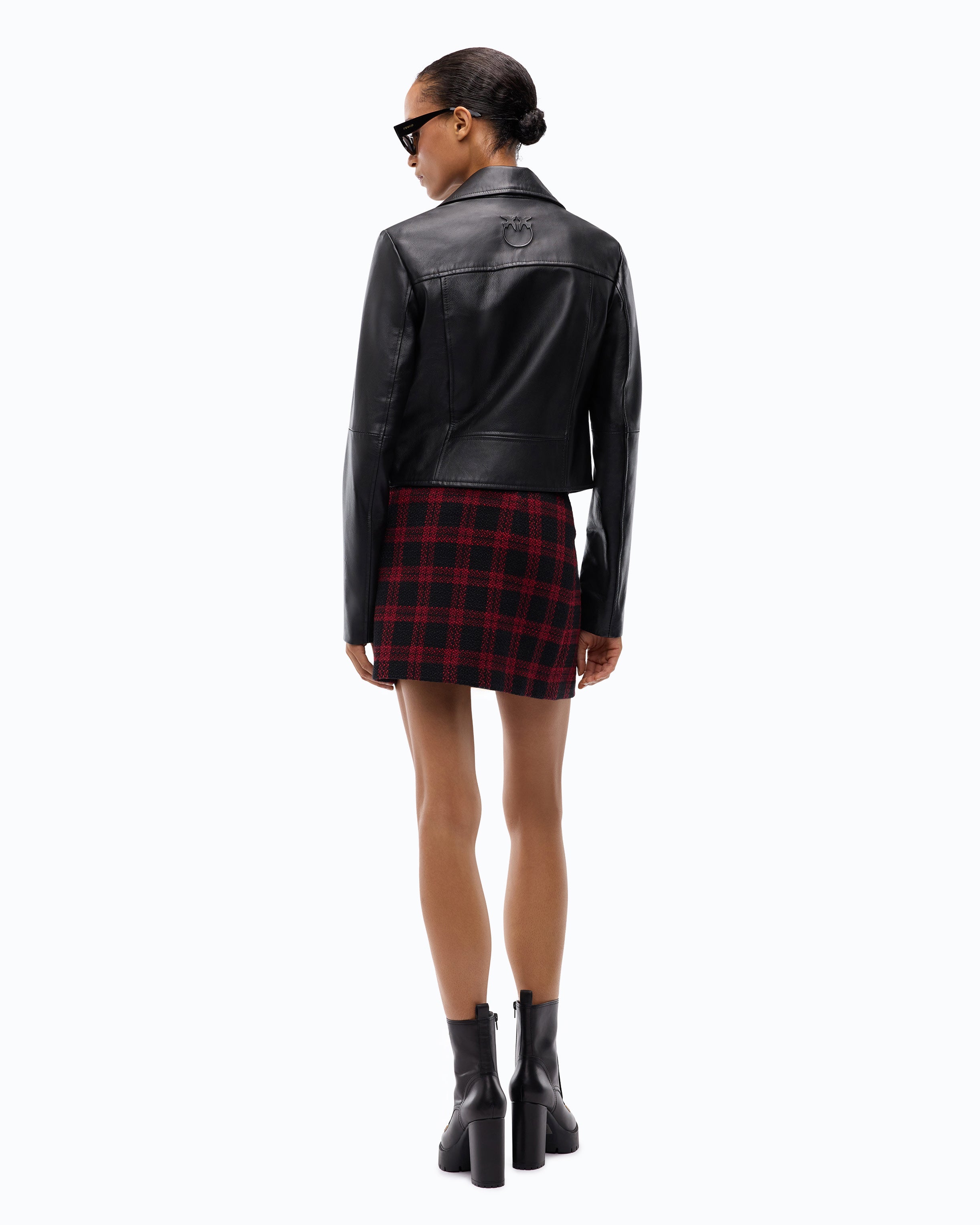 Pinko New Sensibile ramoneska skórzana czarna