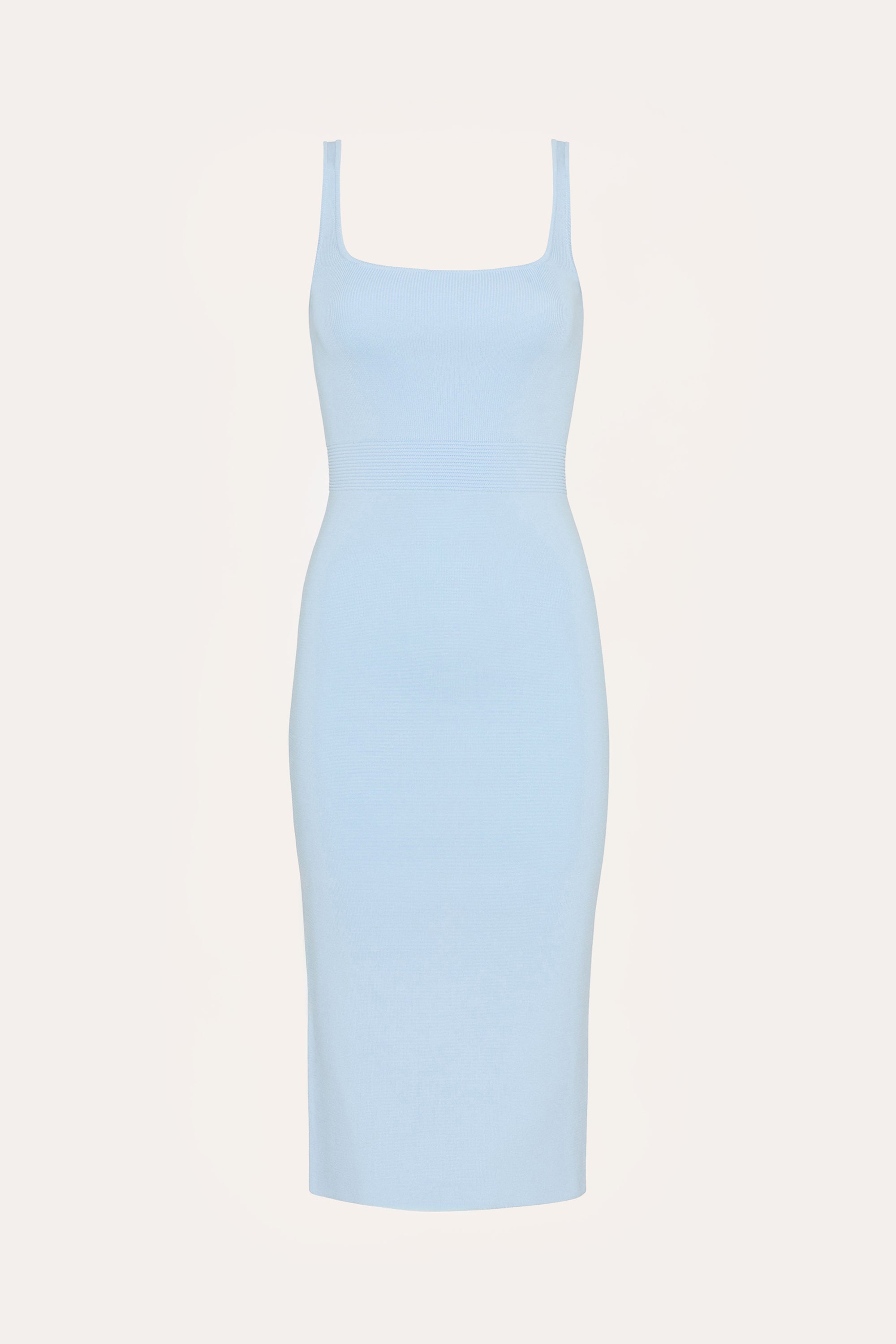 Elie Tahari Mila Milano Sculpt sukienka Ice Blue midi