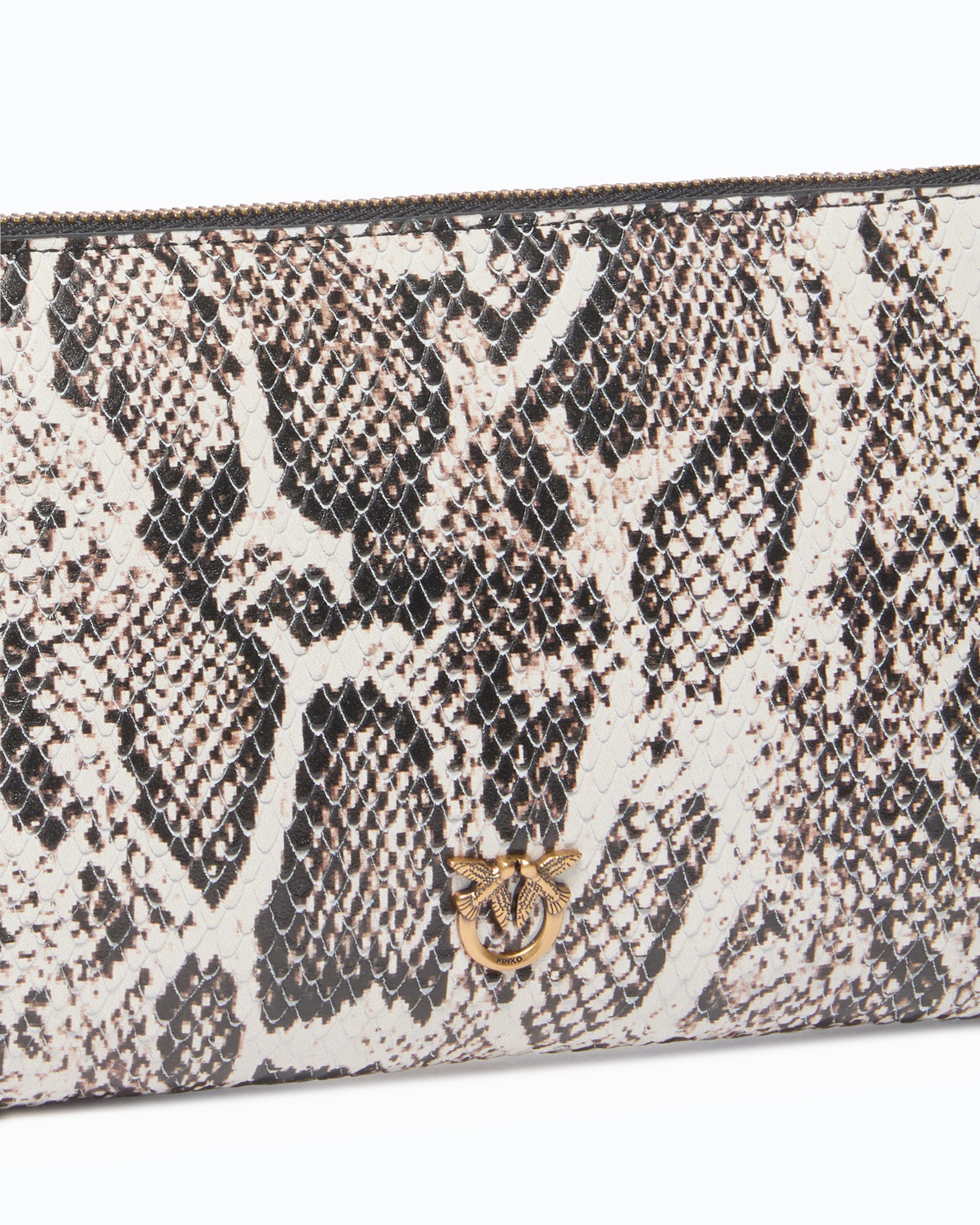Pinko Mini Flat Horizontal kopertówka pyton