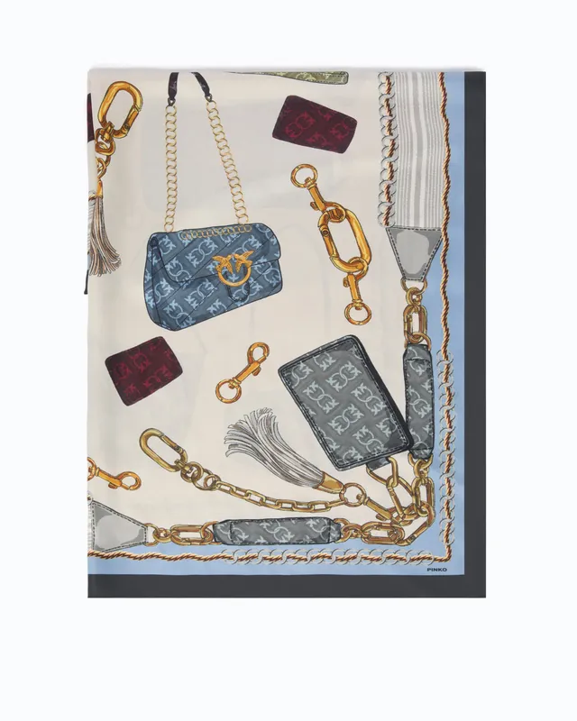 Pinko Limbo Foulard apaszka czarna w torebki