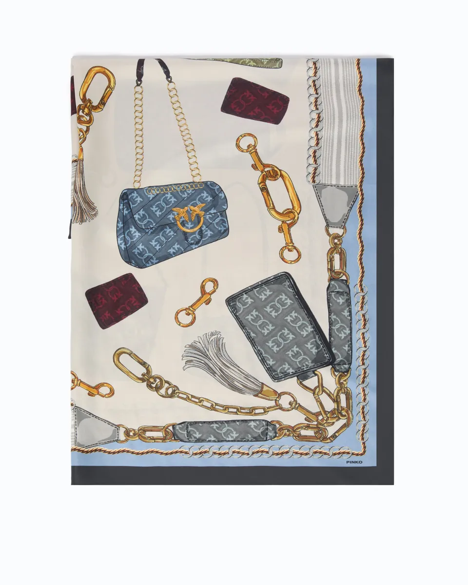Pinko Limbo Foulard apaszka czarna w torebki
