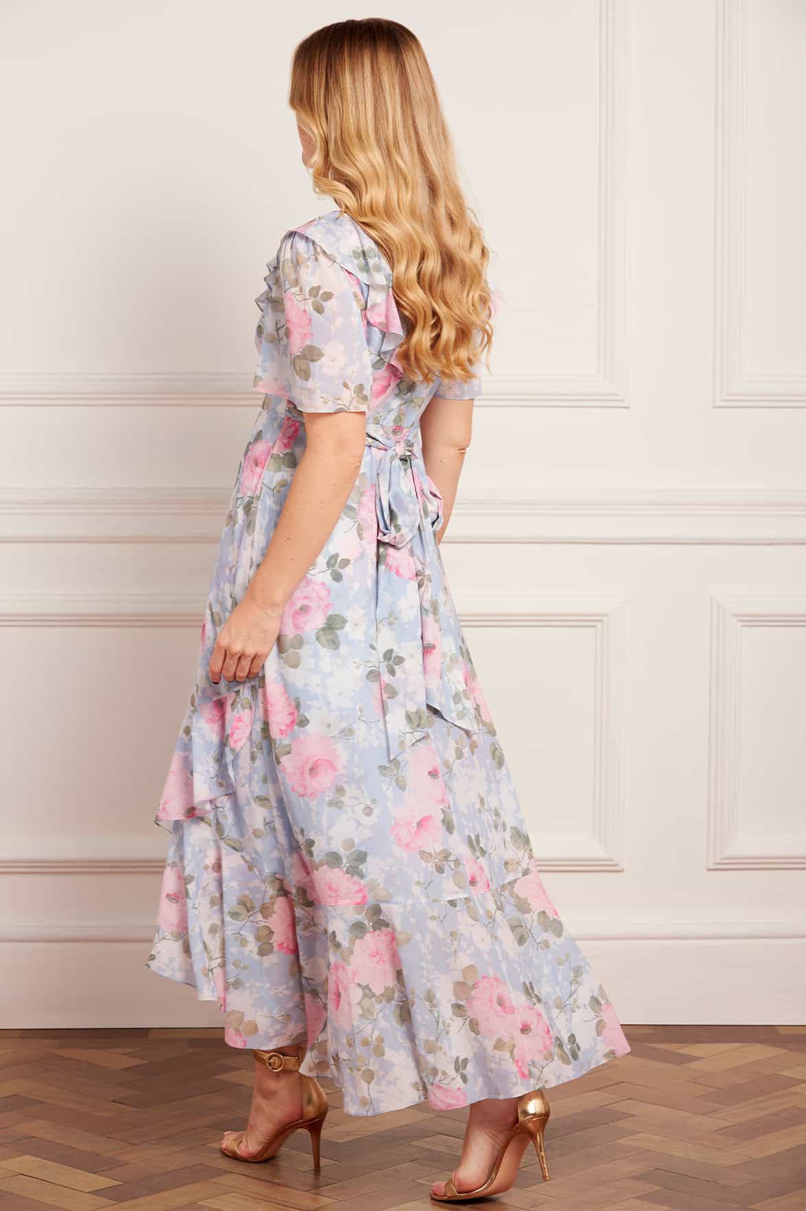 Needle & Thread Camille's Garden Ankle Gown sukienka szyfonowa w kwiaty