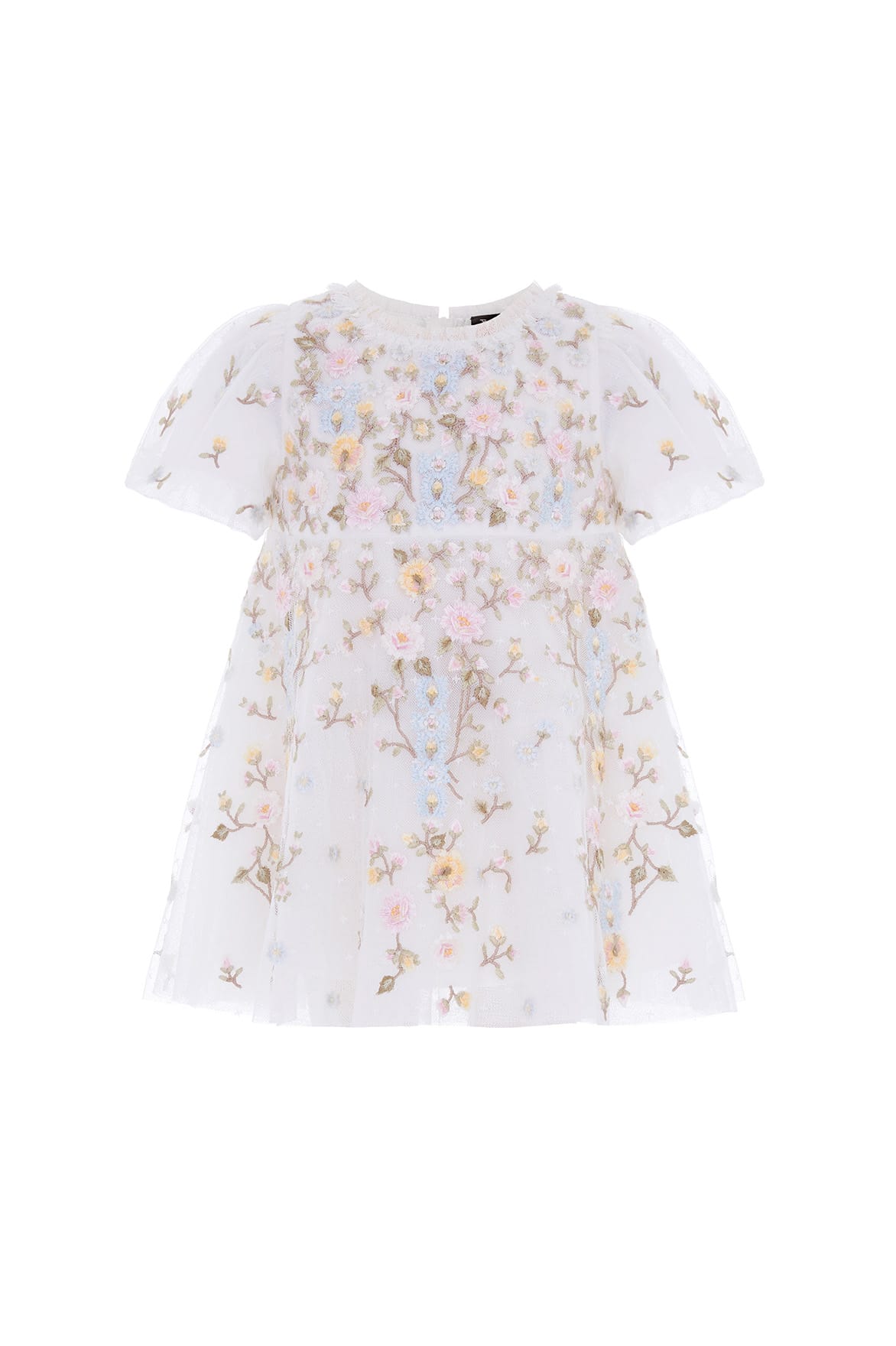 Needle & Thread Garden Rose Baby Dress sukienka biała haftowana