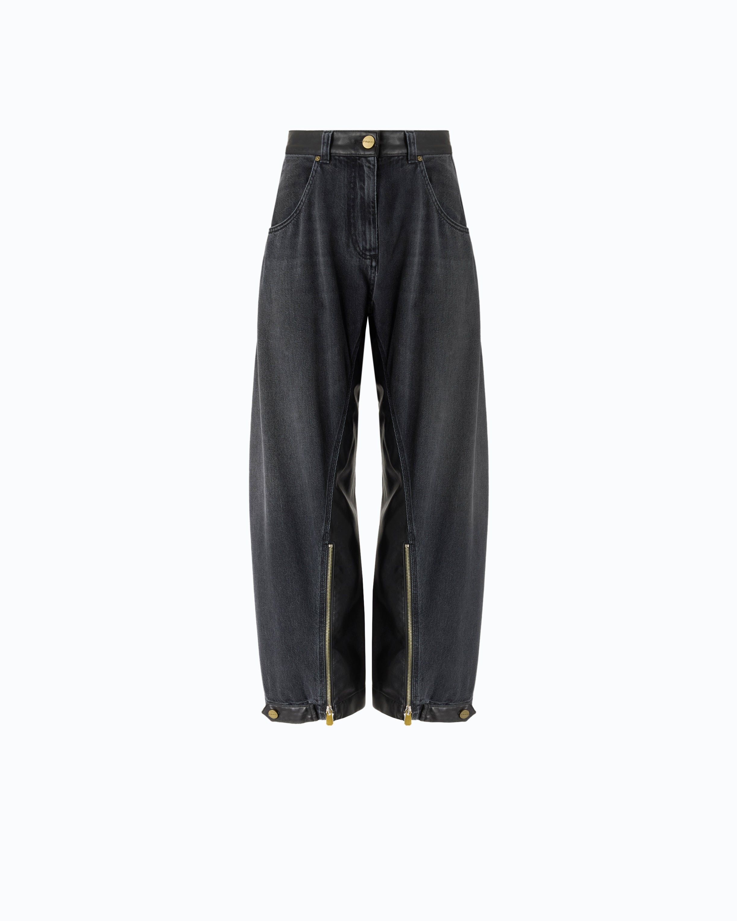 Pinko Sicuro dżinsy balloon denim niebieskie