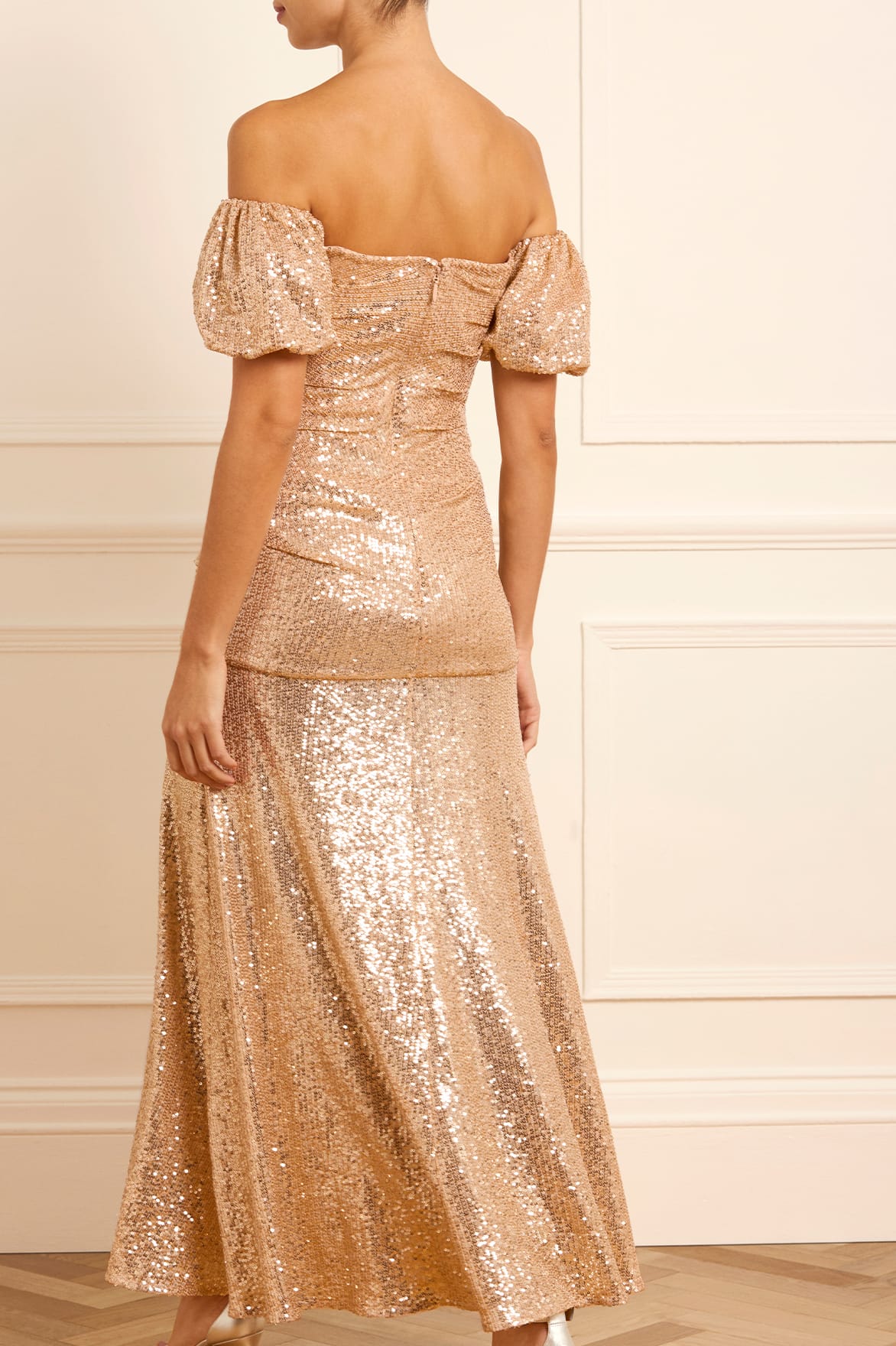 Needle & Thread Sunbeam Valentina Gown suknia złota