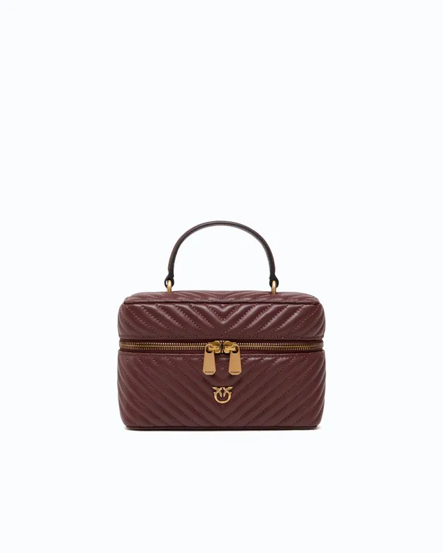 Pinko Vanity Soft Mini kosmetyczka kuferek bordeaux
