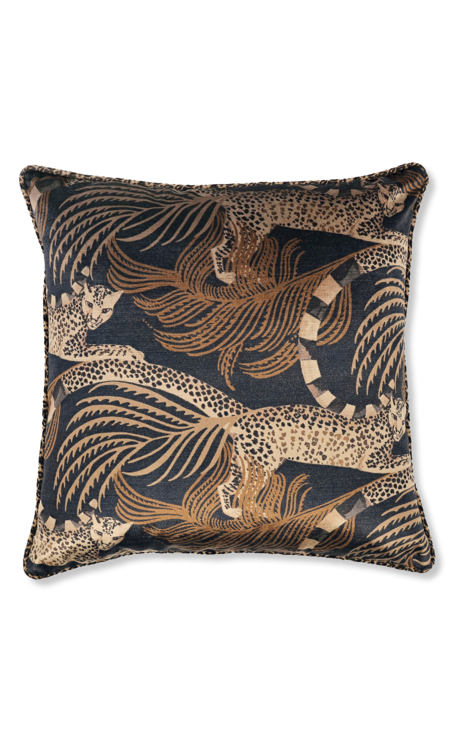 Temperley London Delilah poduszka welurowa Ancient Gold 50x50