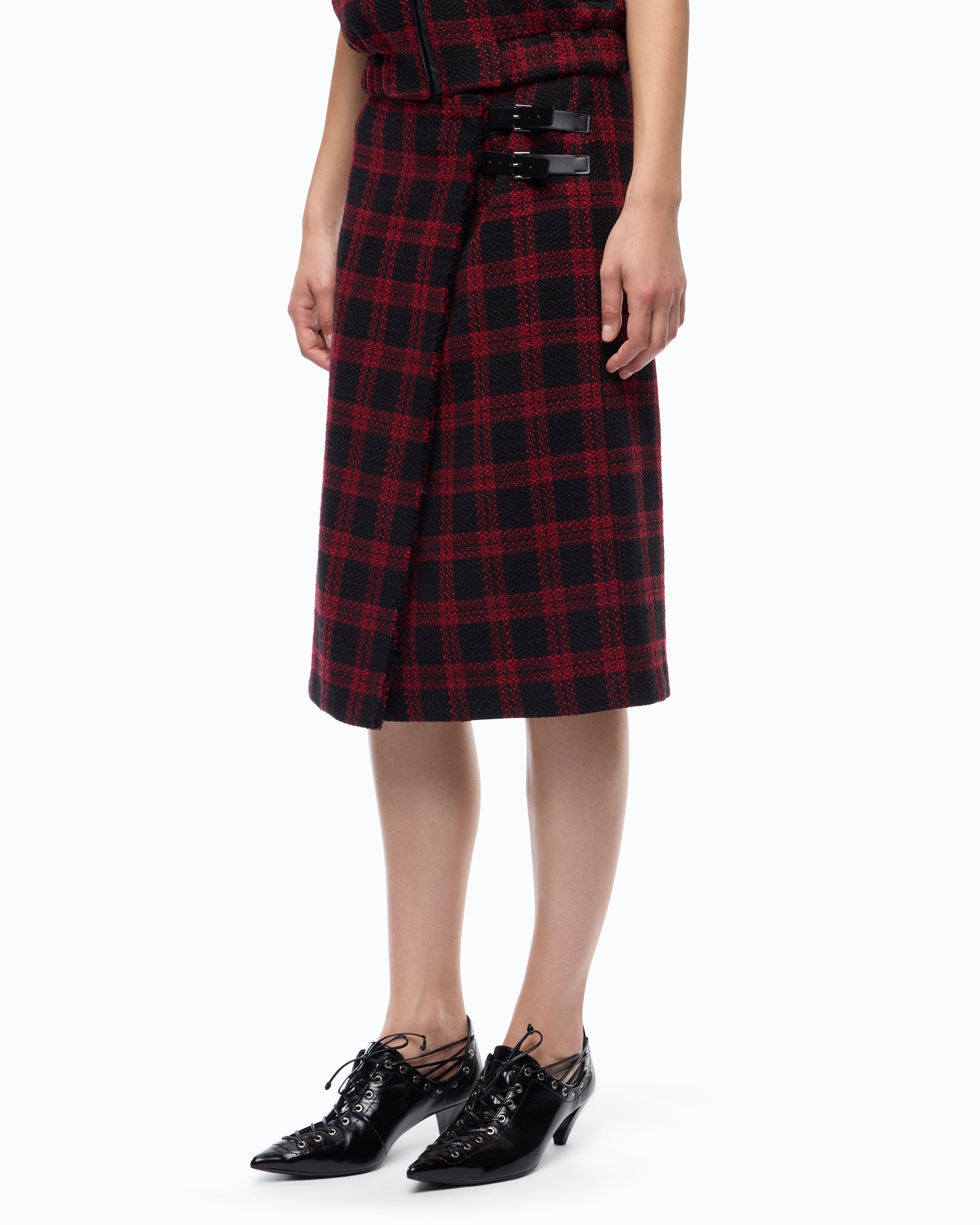 Pinko Griselina Skirt spódnica w kratę za kolano