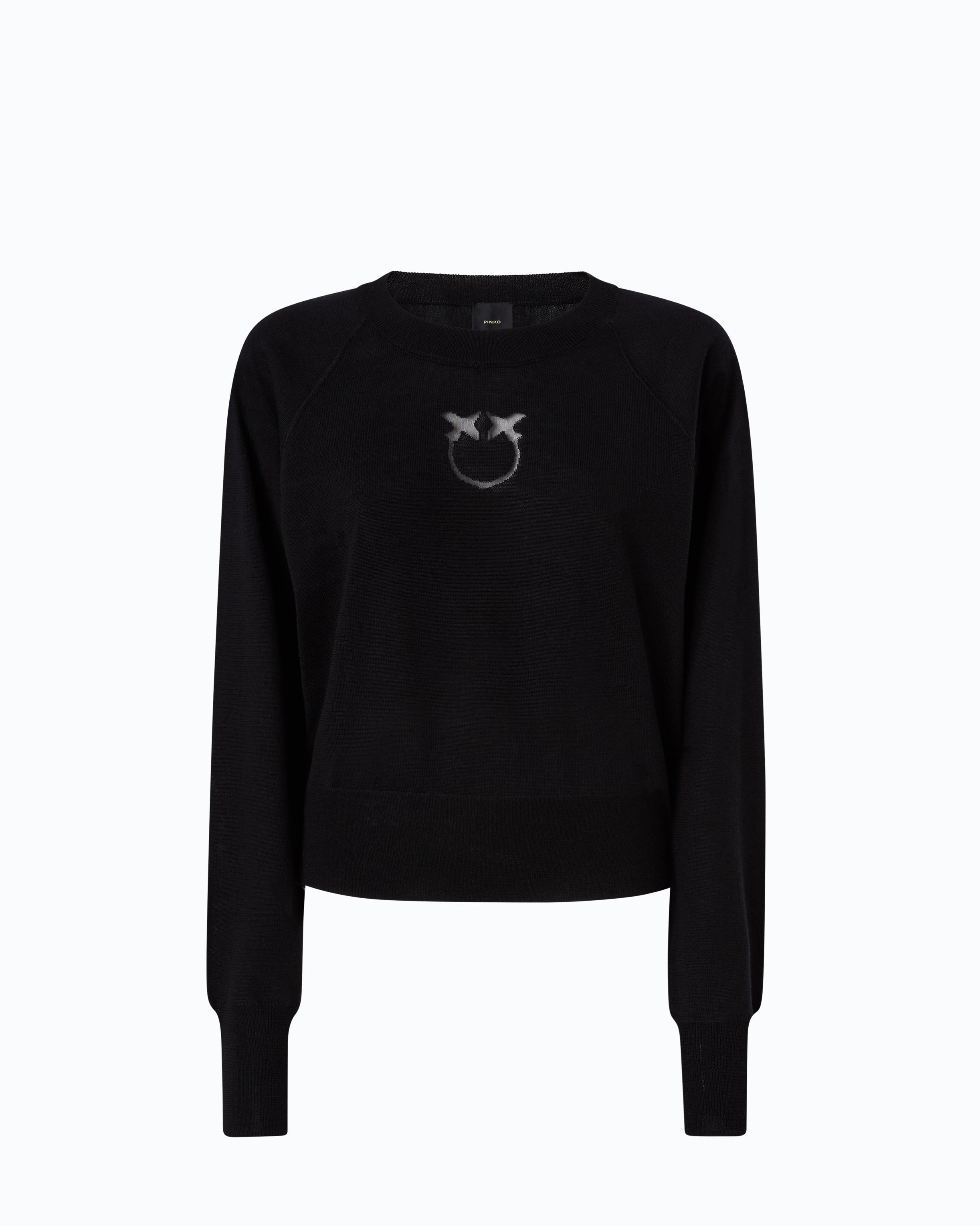 Pinko Lanzarote sweter wełniany Love Birds devore
