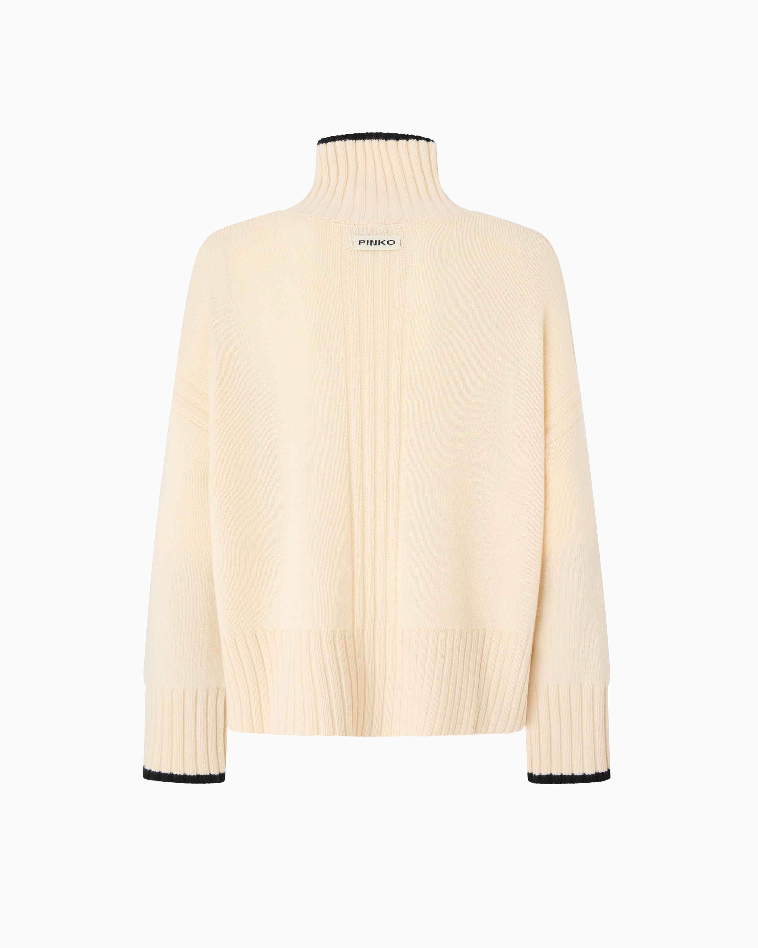 Pinko Falkland Sweater sweter golf beżowy kaszmir