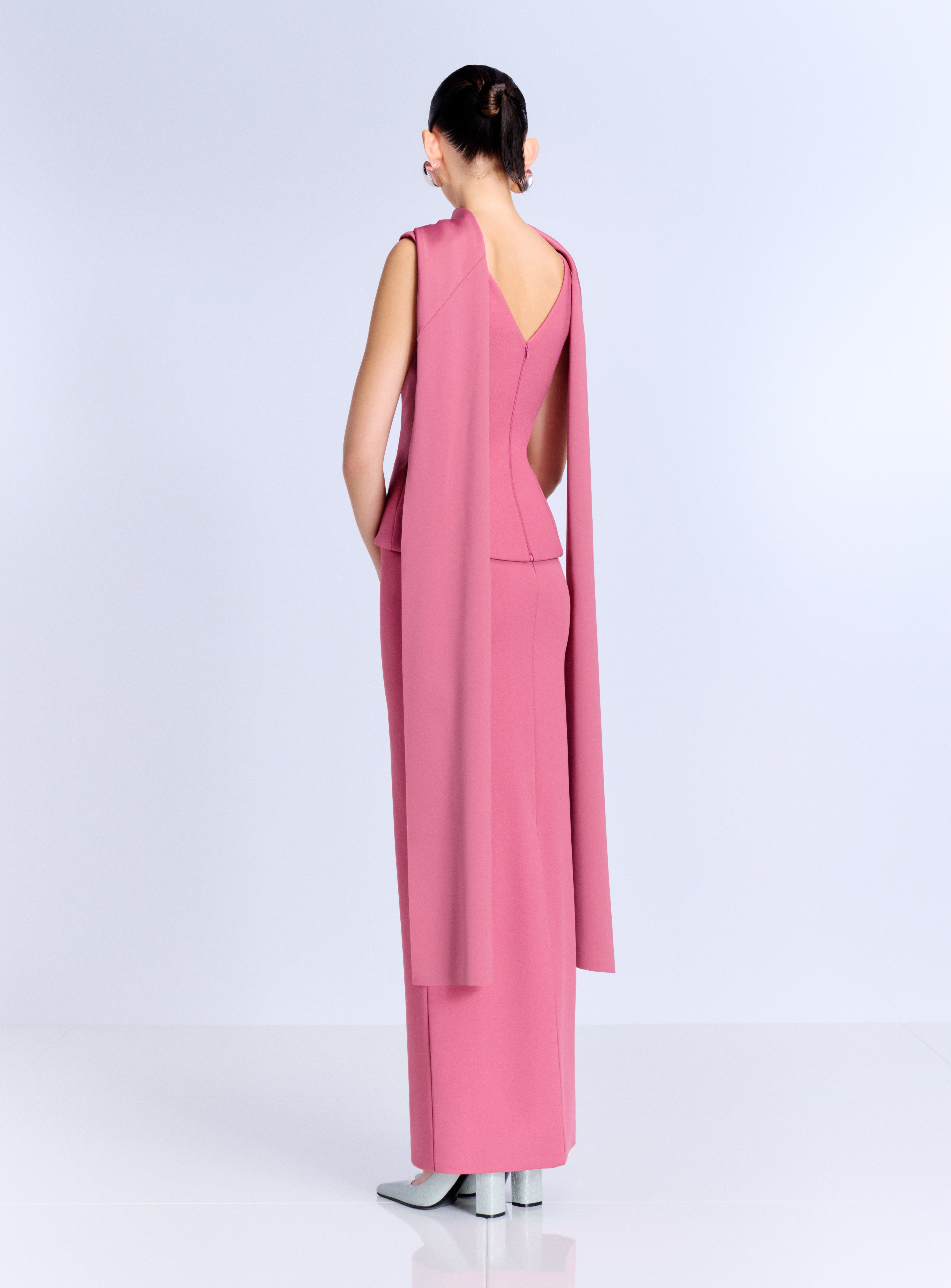 Solace London The Annie Maxi sukienka Dark Rose bez rękawów
