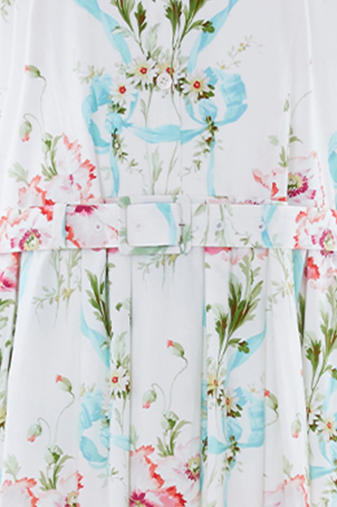 Needle & Thread Floral Ribbon Halter sukienka White bawełna