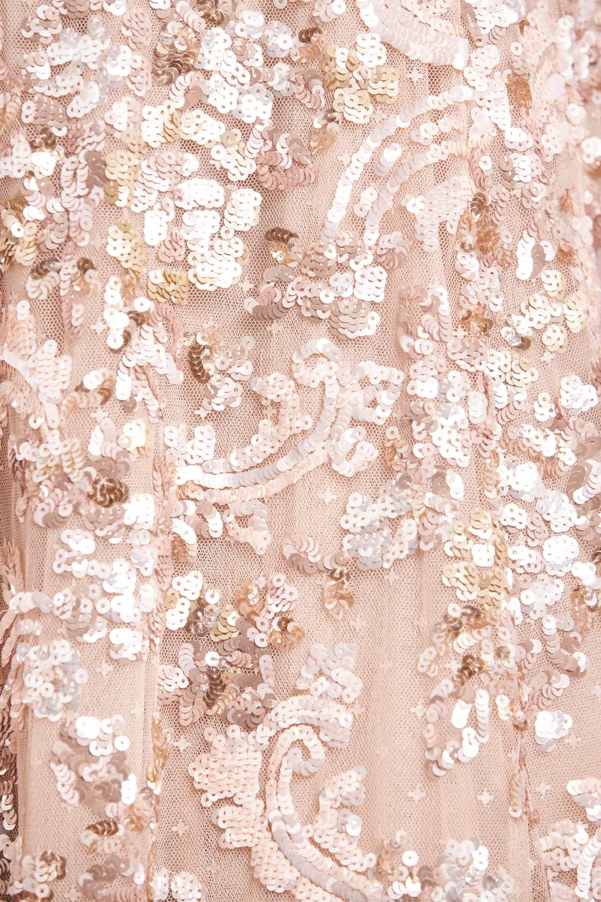 Needle & Thread Baroque Floral Ankle Gown sukienka kremowa