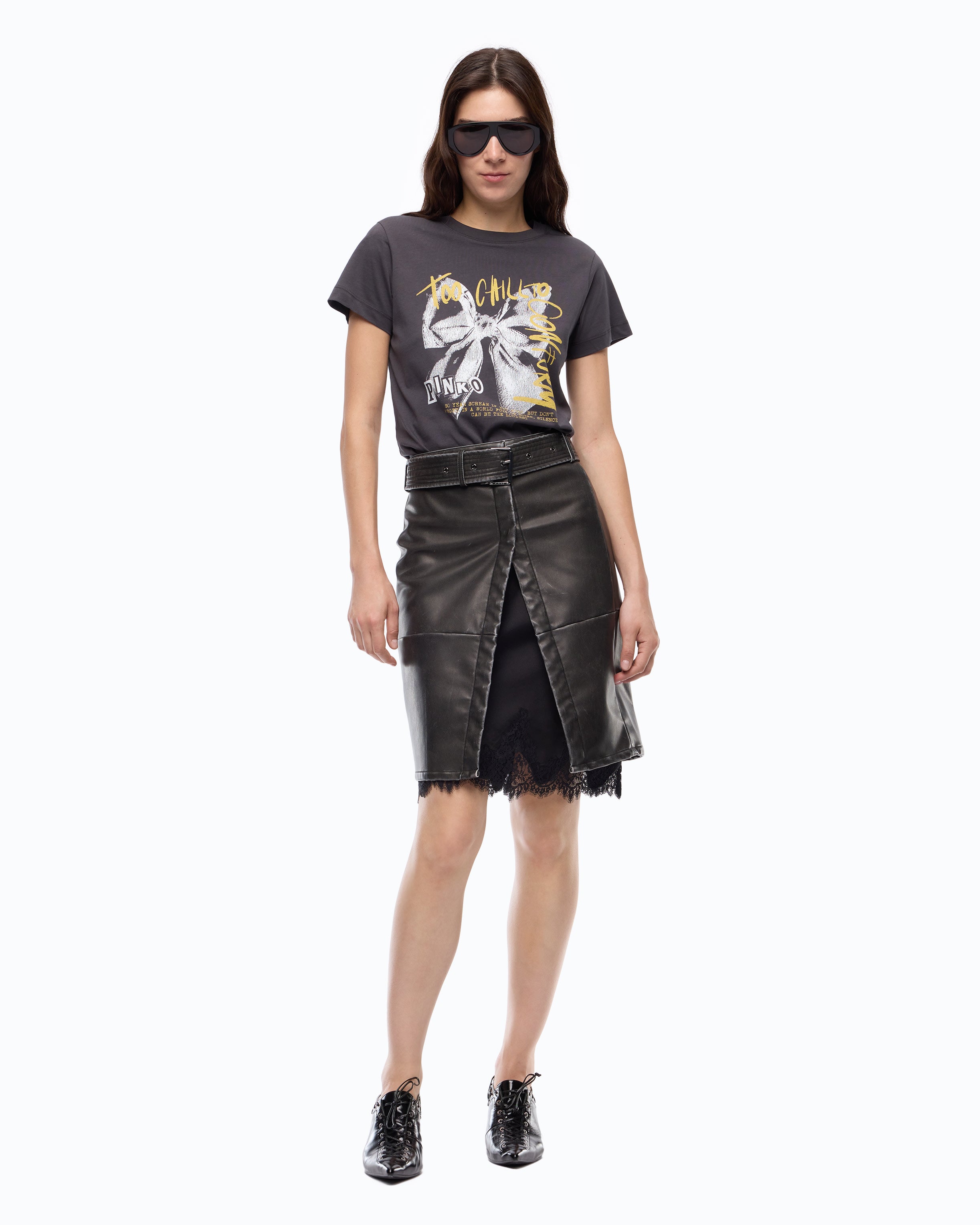 Pinko Basico T-shirt koszulka kokardka
