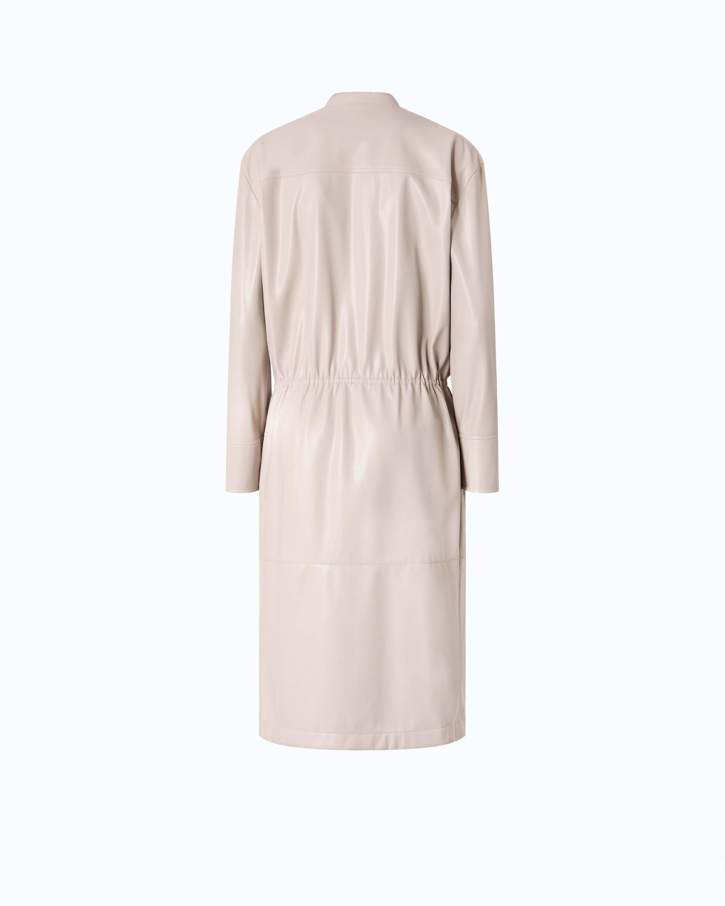 Pinko Aerides Dress sukienka midi srebrna skóropodobna