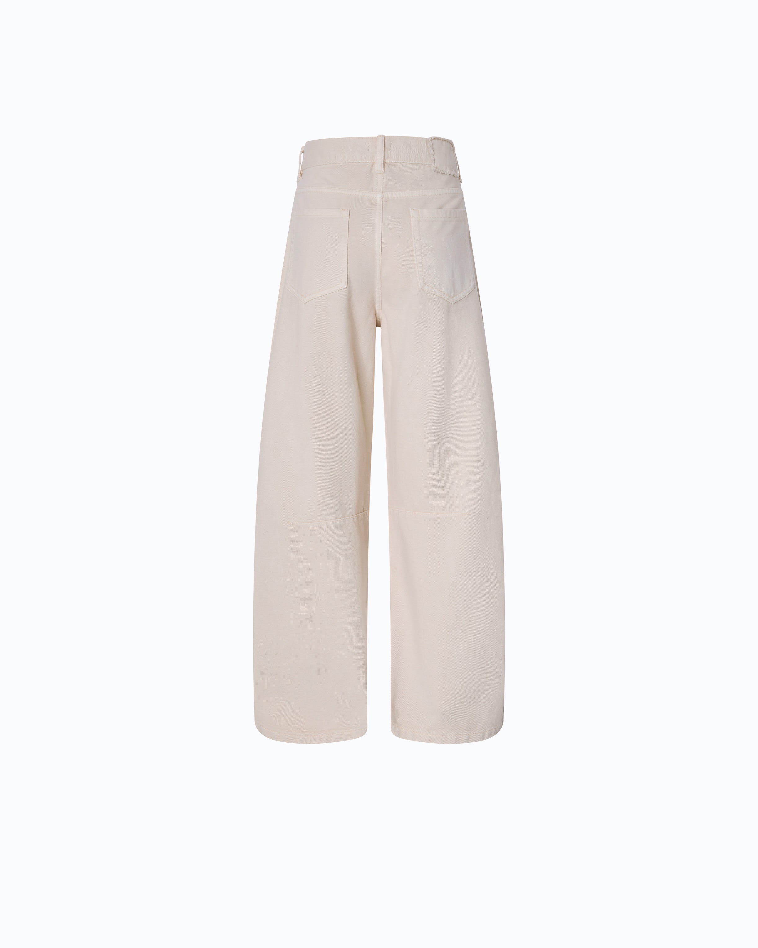 Pinko Emma Egg spodnie barrel fit beżowe