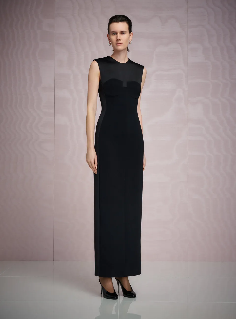 Solace London Coco sukienka wieczorowa czarna maxi