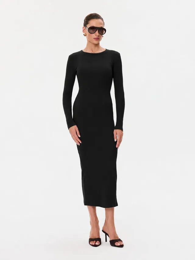 Nudyess Eos sukienka maxi czarna XS/S bawełna