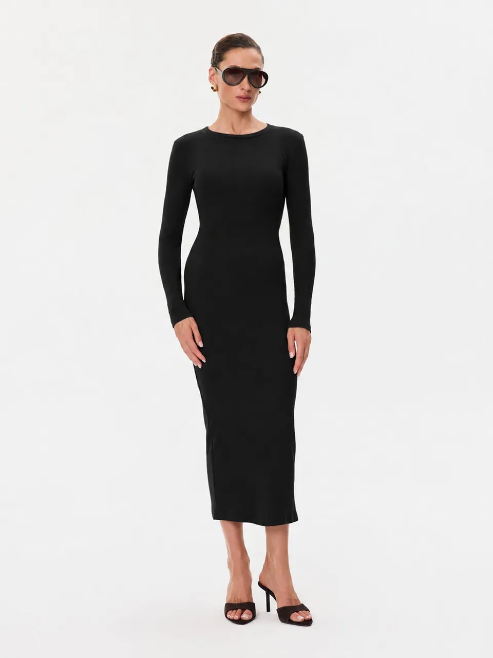 Nudyess Eos sukienka maxi czarna XS/S bawełna