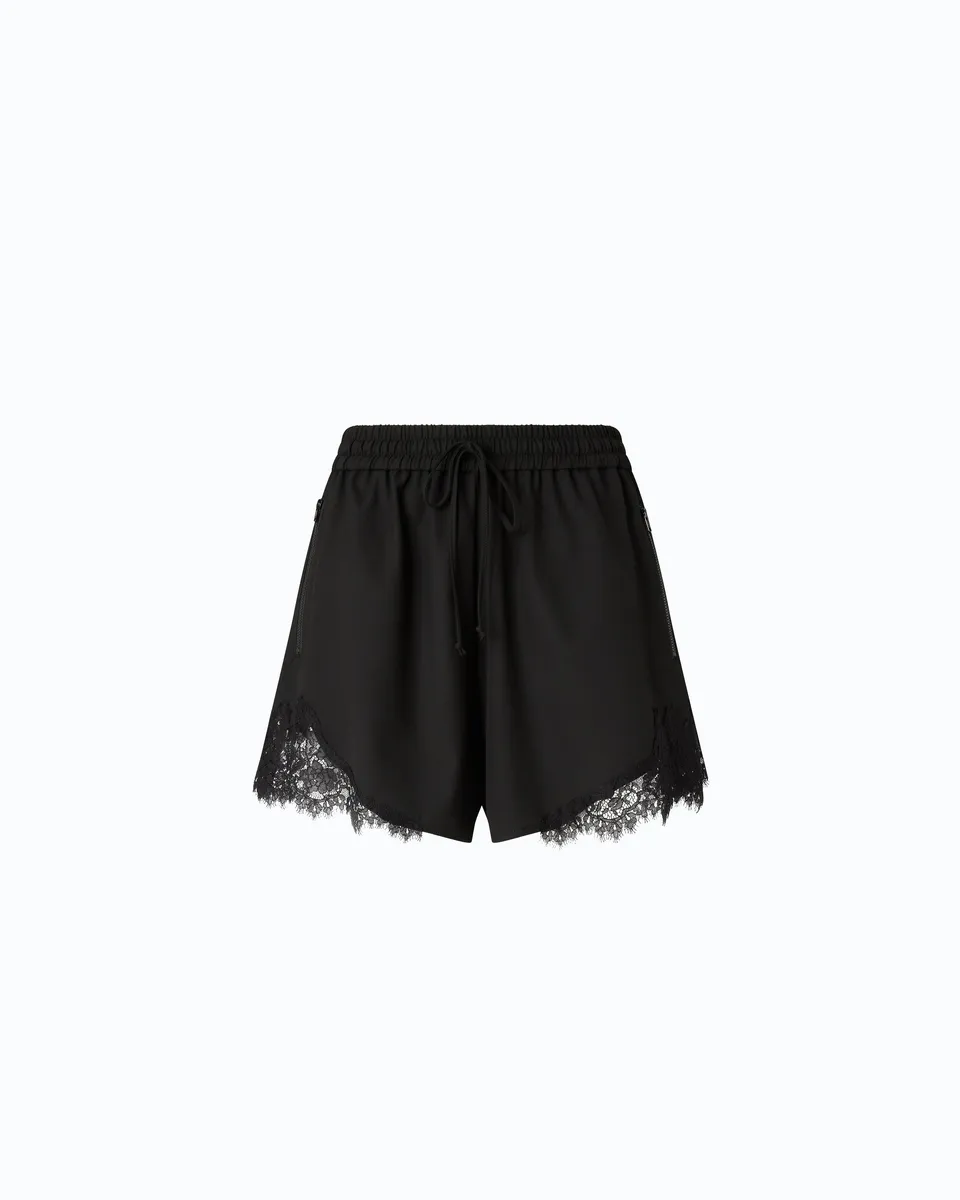 Pinko Shita Shorts szorty czarne z koronką
