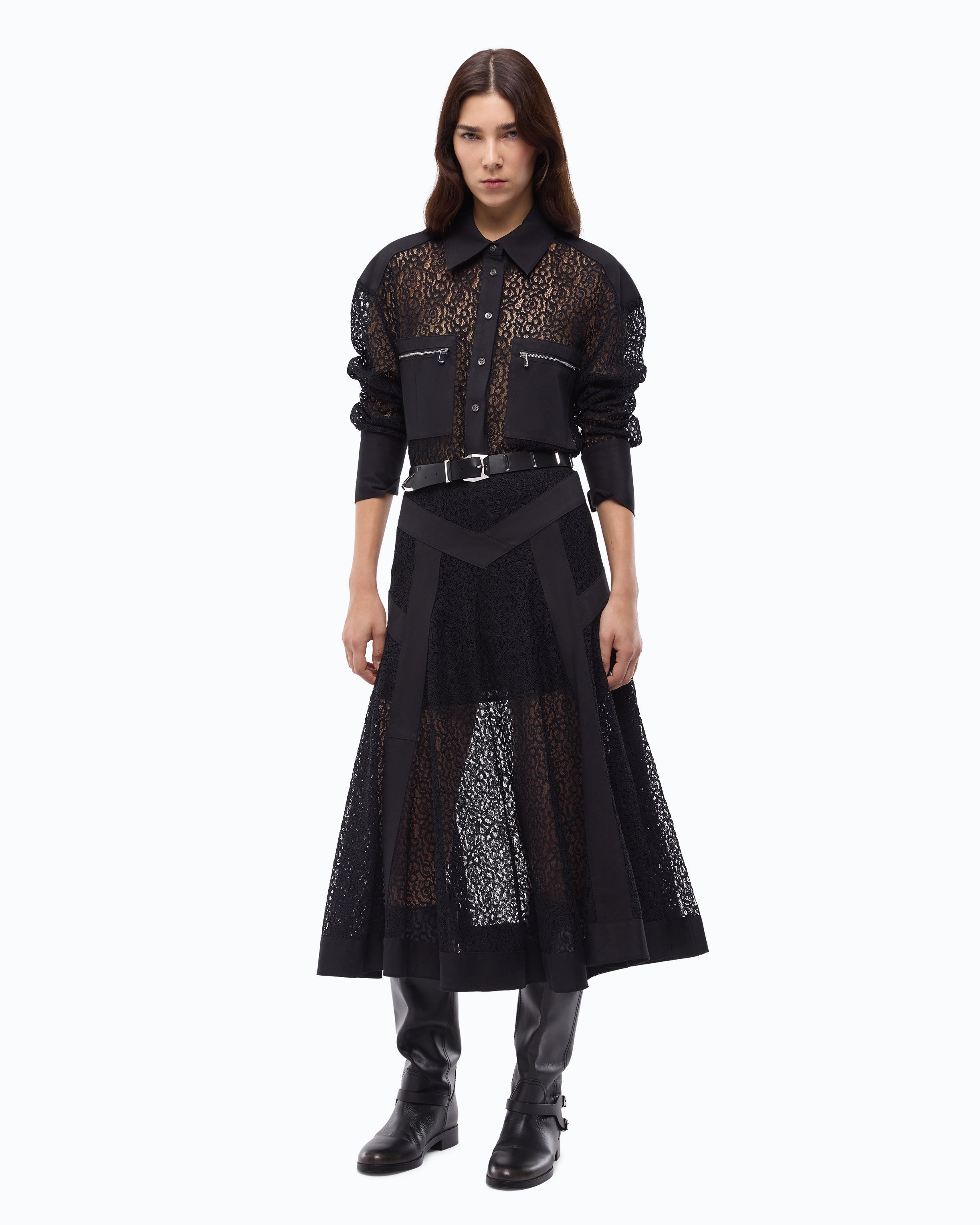 Pinko Magliocco Shirt koszula koronkowa czarna