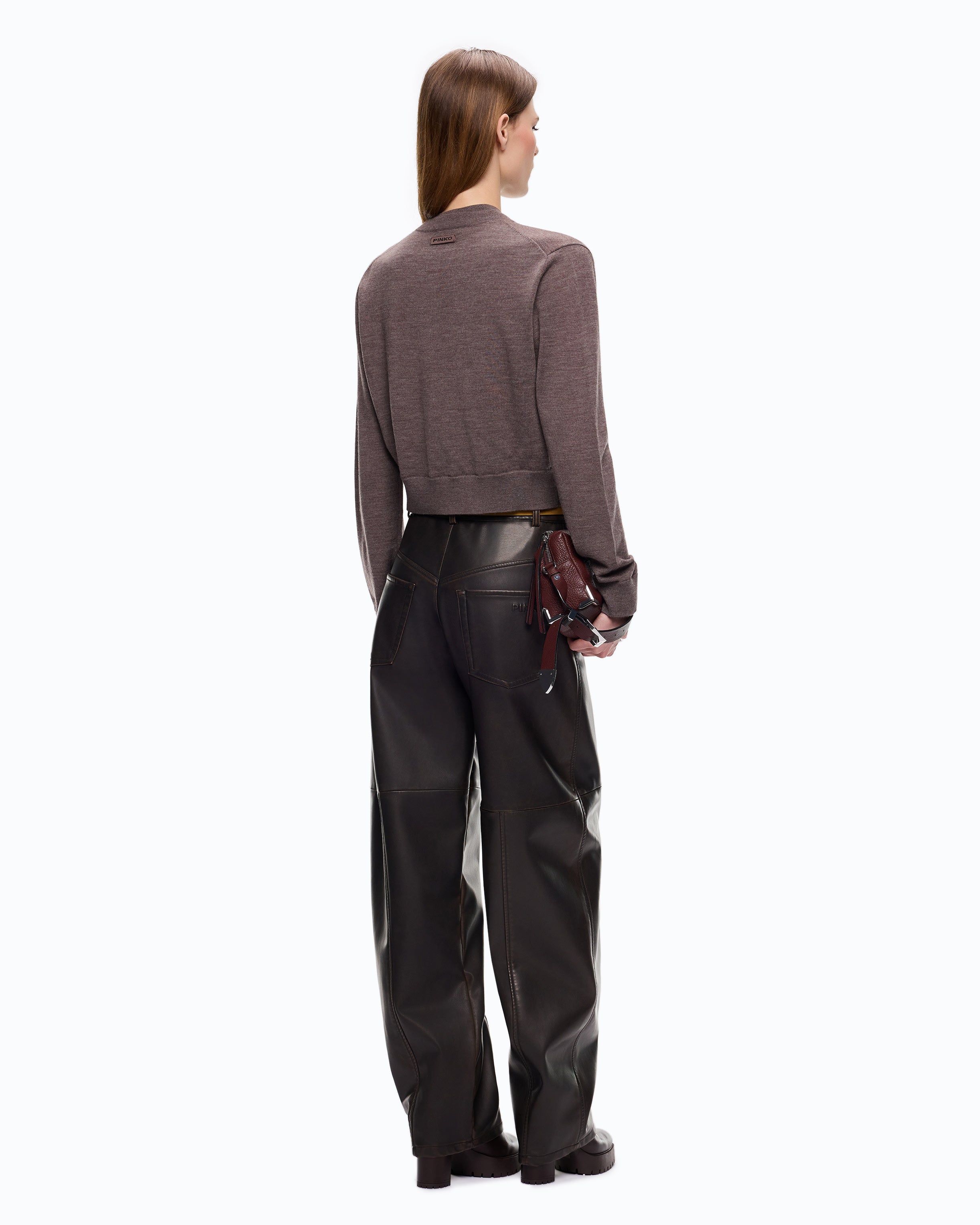Pinko Tallin Cardigan sweter wełniany z kardiganem